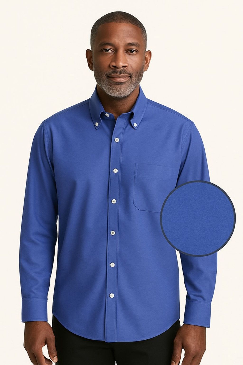 Van Heusen Van Heusen Blue Pinpoint Oxford Dress Shirt 18.5 34/35 Size US S / EU 44-46 / 1 - 1 Thumbnail