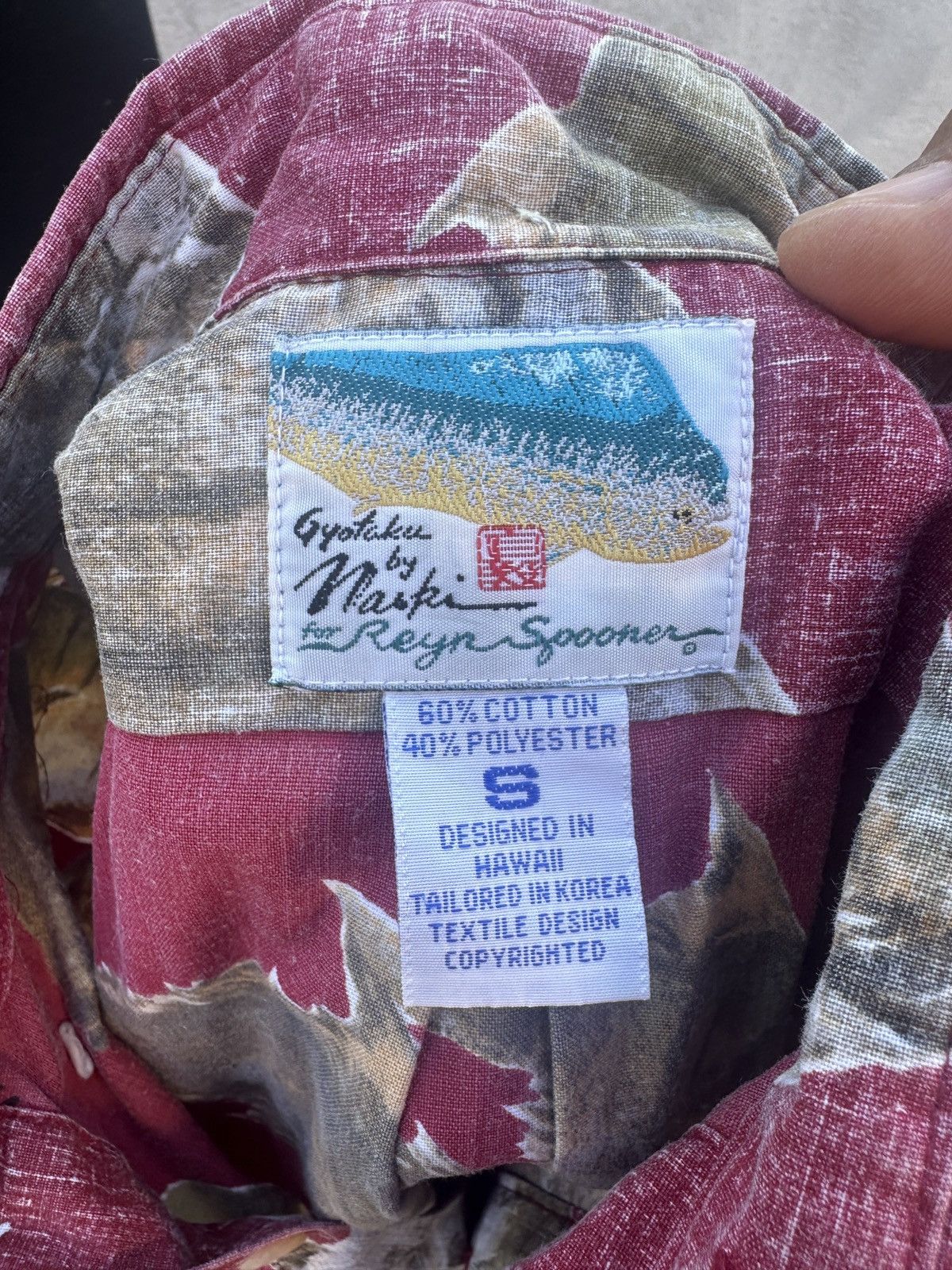 Reyn Spooner Reyn Spooner Men's S Red Fish Print Gyotaku Nappi Hawaiian Size US S / EU 44-46 / 1 - 4 Thumbnail