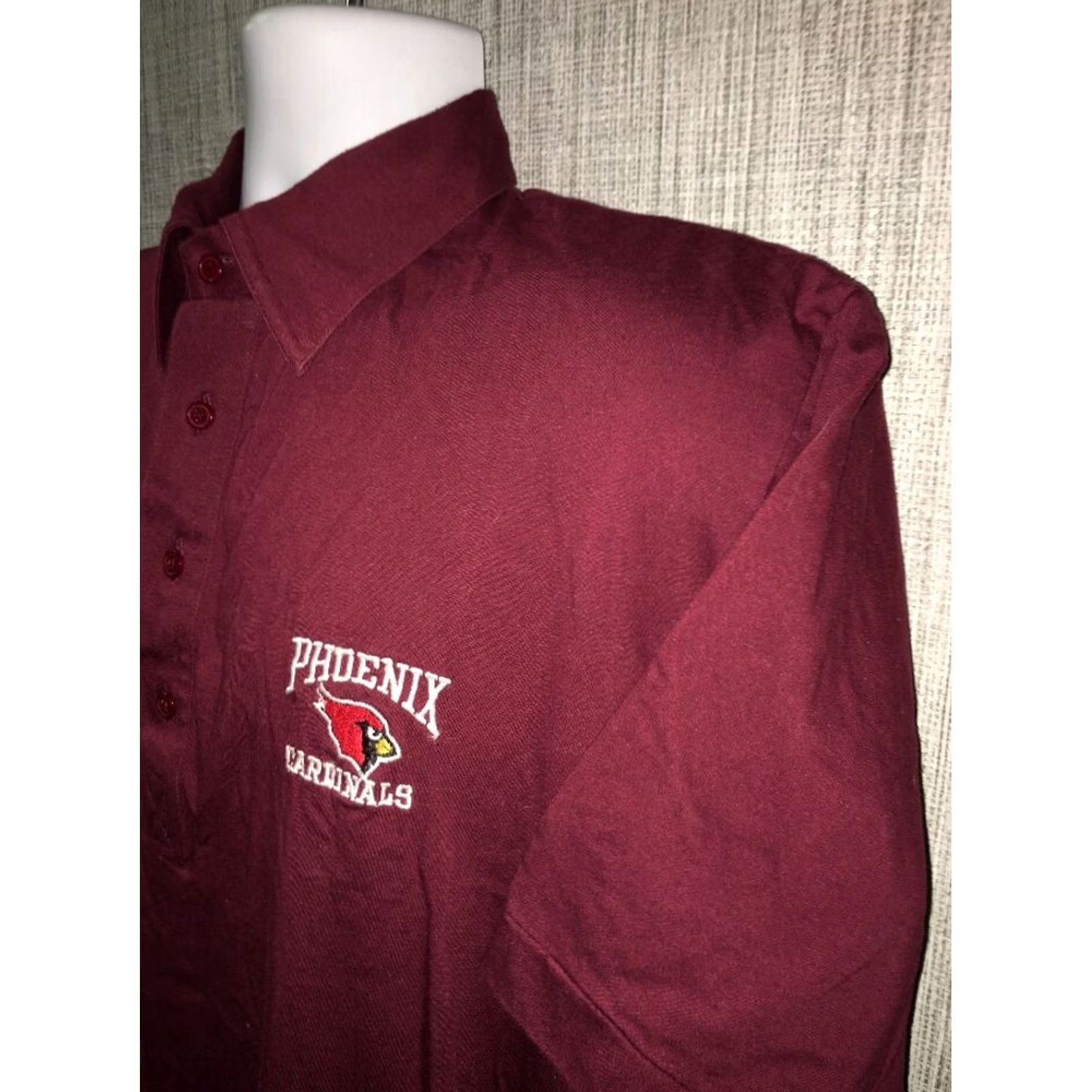 Logo 7 Vtg Logo 7 Red Arizona Cardinals Golf Polo Shirt L Mens Size US L / EU 52-54 / 3 - 2 Thumbnail