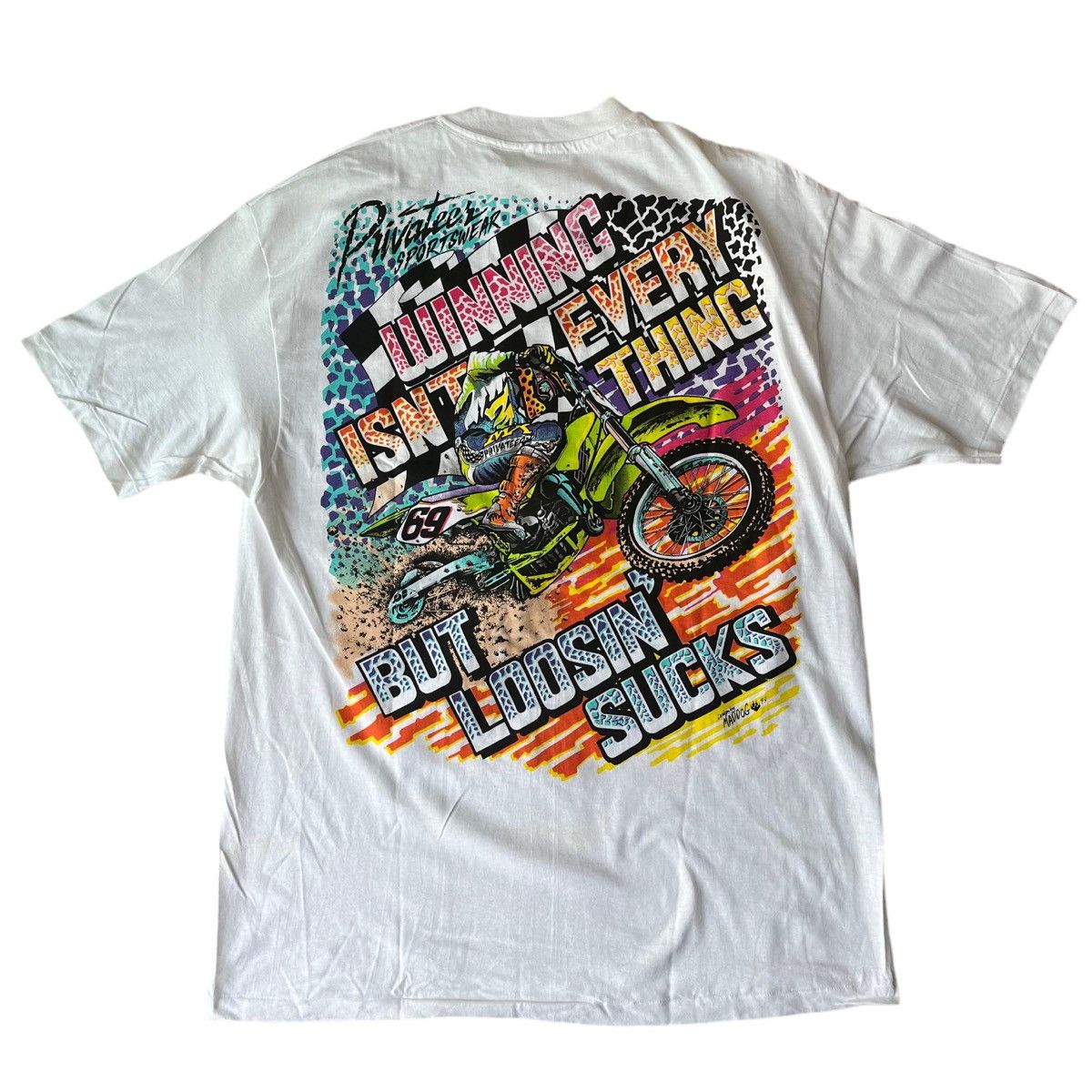Hanes Vintage 1993 Motocross T Shirt Hanes Beefy-T 90s Deadstock Size US XL / EU 56 / 4 - 1 Thumbnail