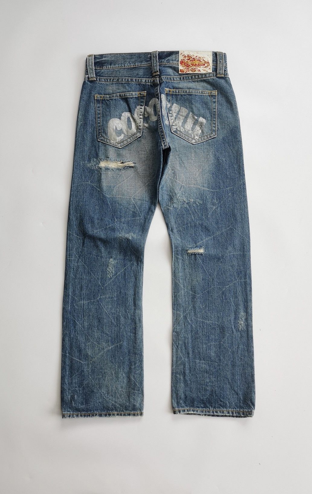 Japanese Brand CocoLulu Japan Prints Distressed Denim Jeans Size US 32 / EU 48 - 2 Thumbnail