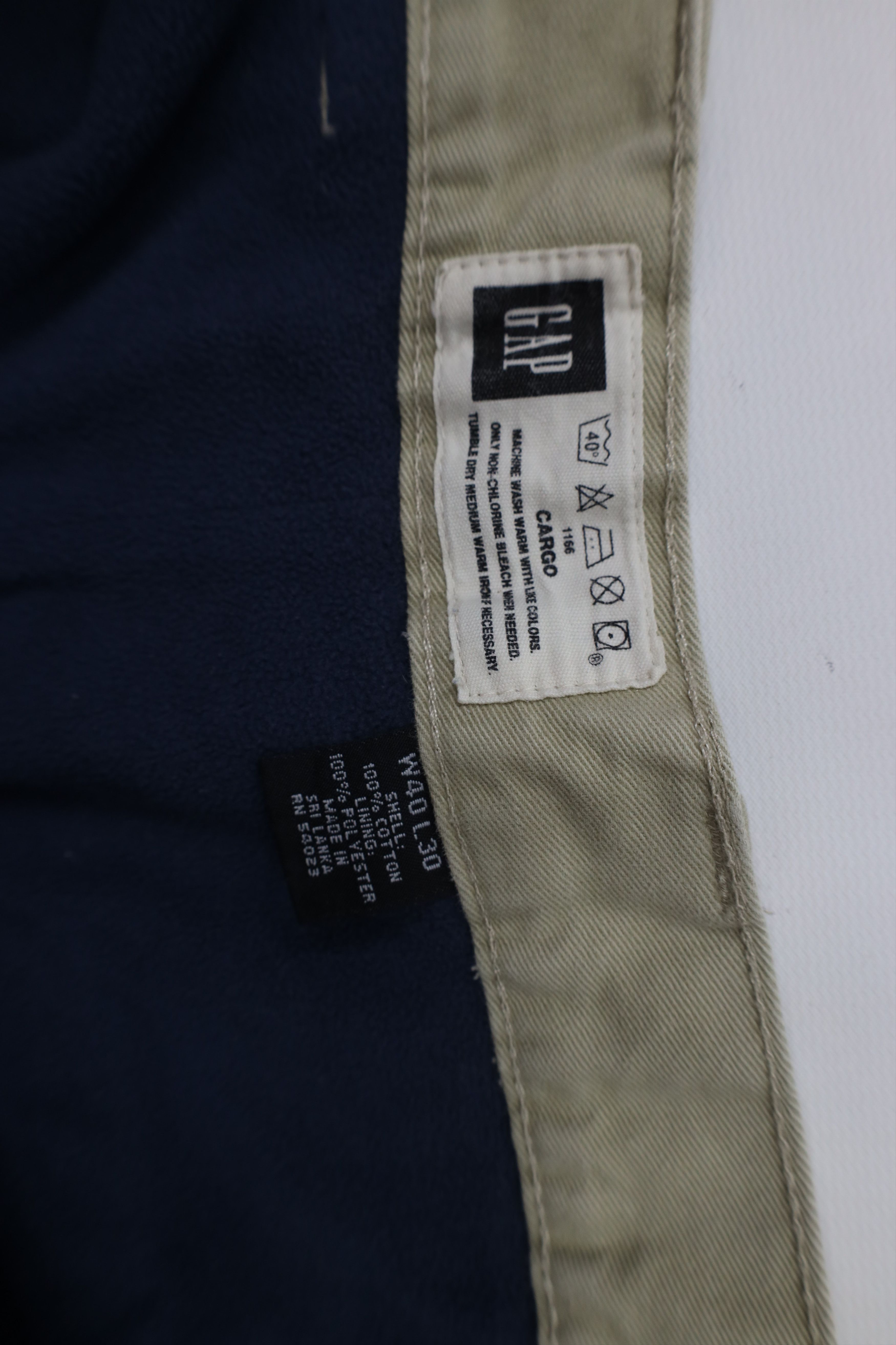 Gap × Vintage Vintage 90s Y2K Gap Fleece Lined Wide Leg Cargo Pants Beige Size US 40 / EU 56 - 7 Thumbnail