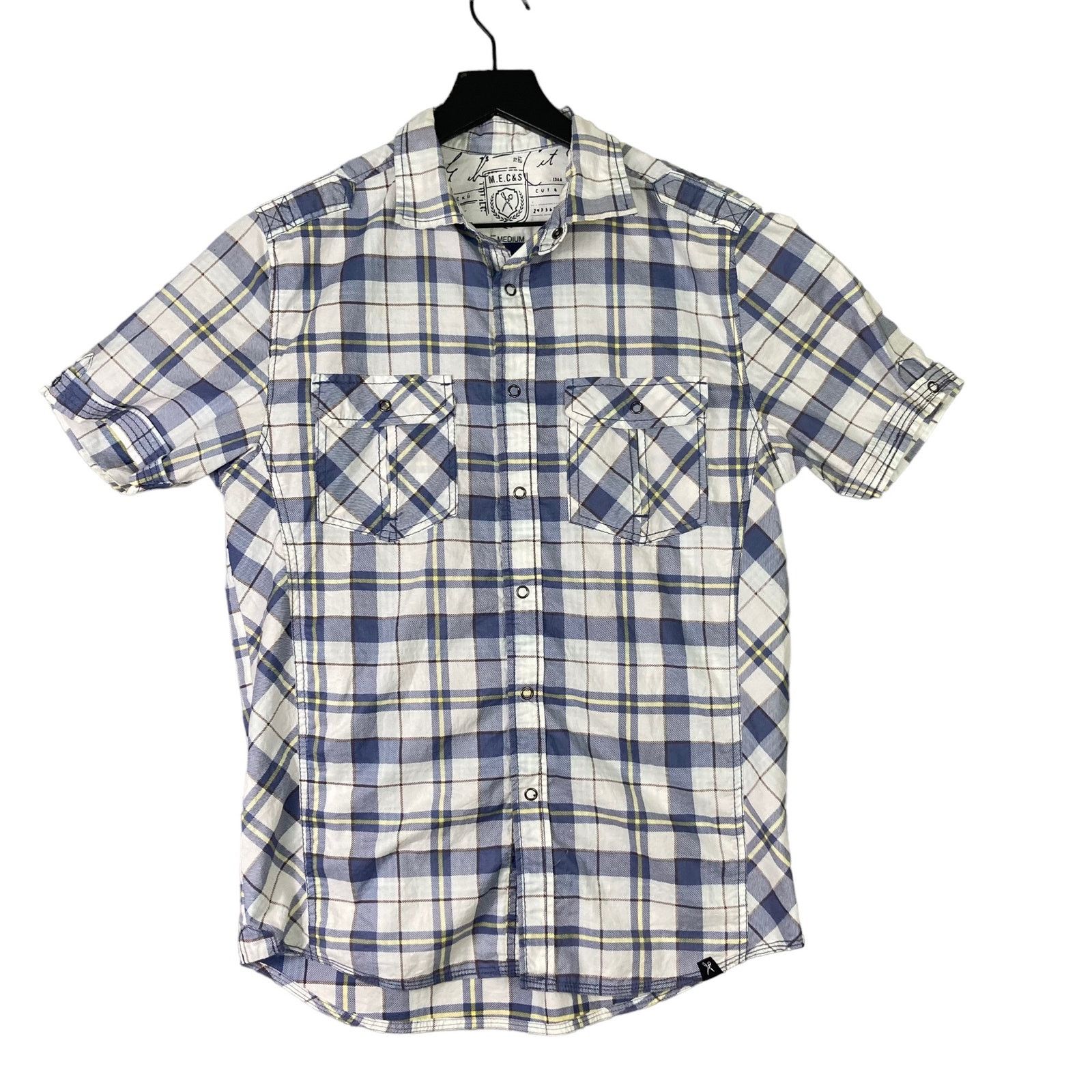 eddie bauer dress shirts Vintage 90s Medium Wash Eddie Bauer Cotton Button Up Shirt