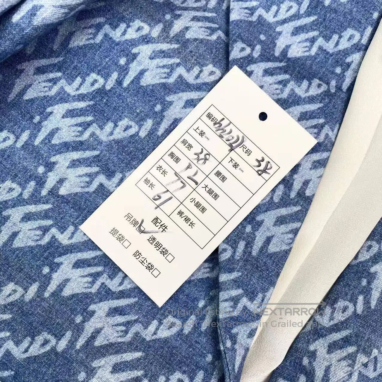 Fendi Fendi Denim suit with printed letter logo| Size XS / US 0-2 / IT 36-38 - 6 Thumbnail