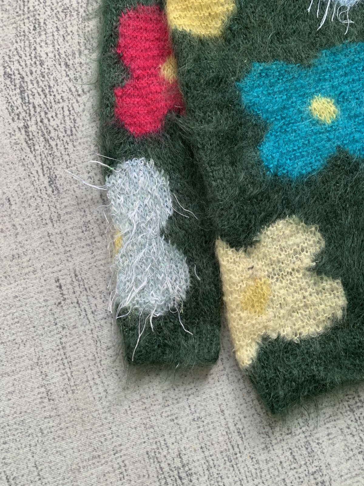 Other Vintage 90s Mohair Floral Knit Sweater Size S / US 4 / IT 40 - 7 Thumbnail