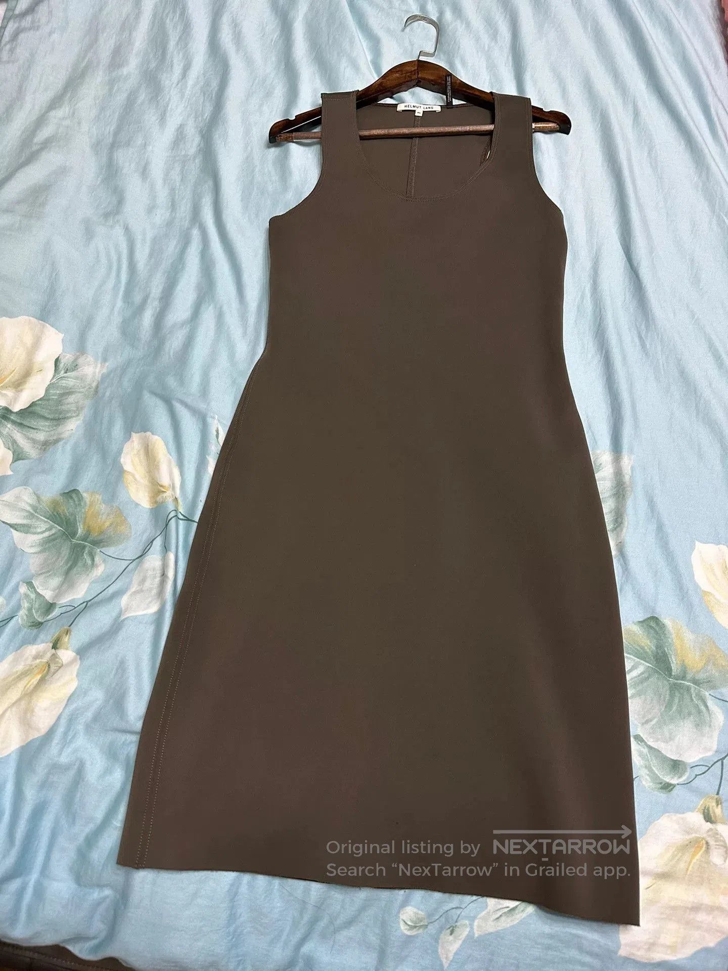 Helmut Lang Green Sleeveless Dress.
