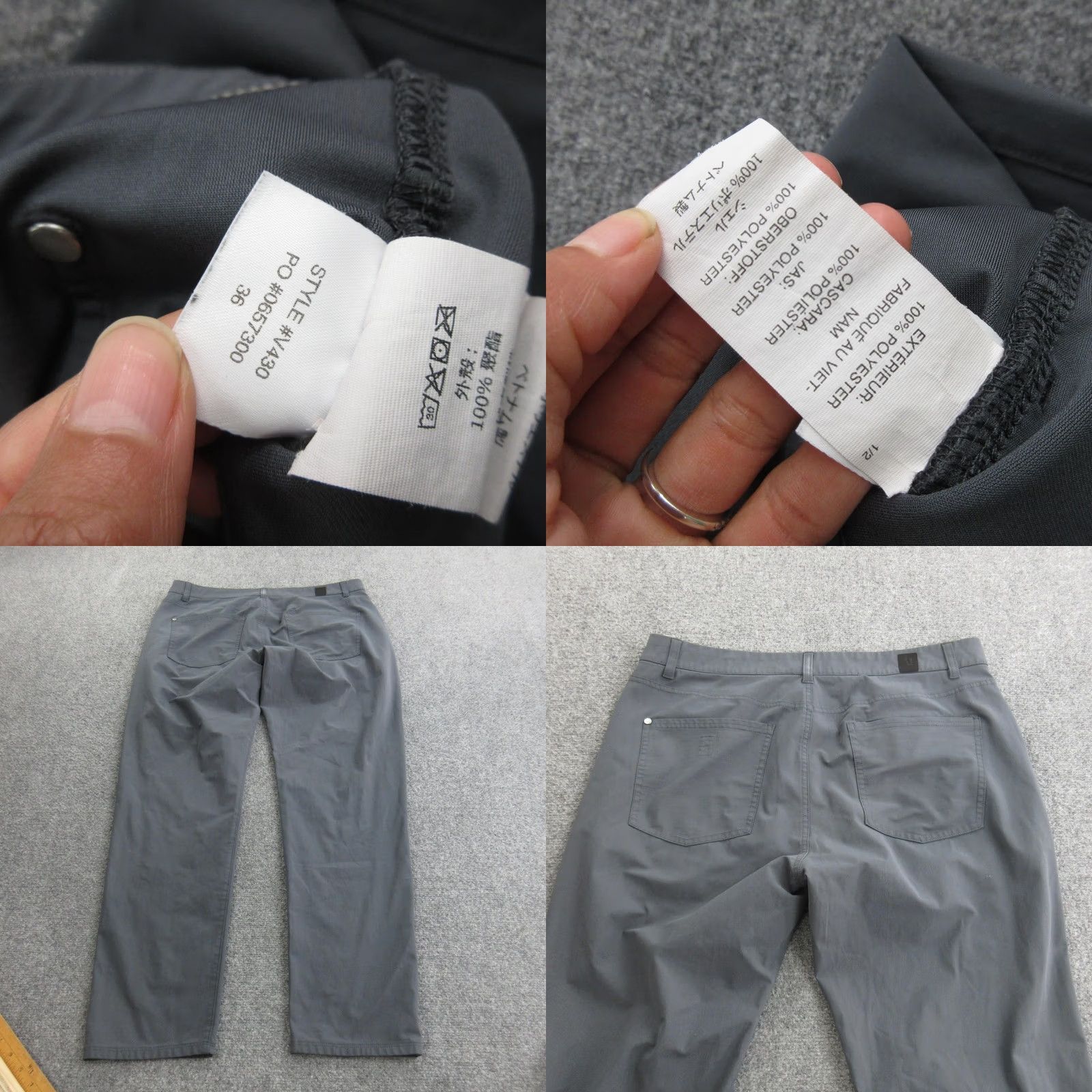 Vuori Vuori Pants Mens 36 Gray Performance Chino Golf Stretch Travel V430 Chino Pants Casual Size US 36 / EU 52 - 8 Thumbnail
