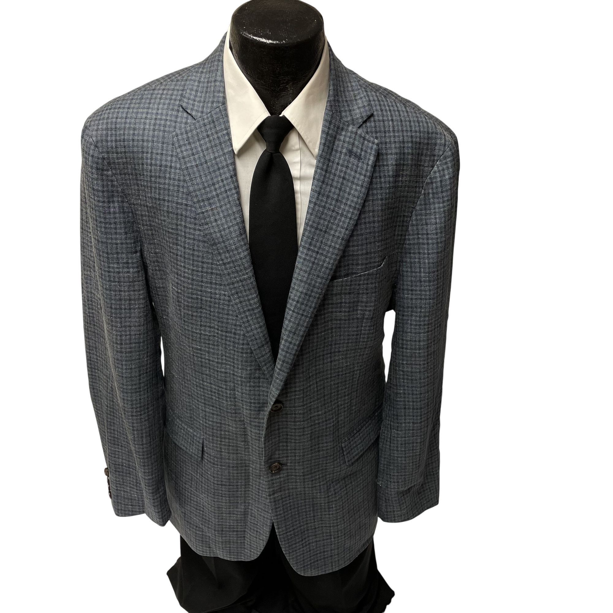 Ralph Lauren Sport Coat OVERCHECK Wool SILK LINEN Jacket