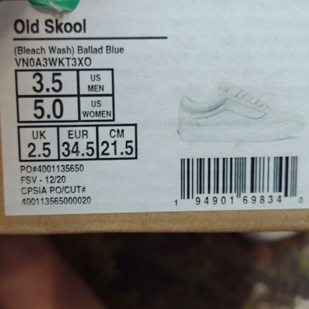 Vans Vans bleach wash ballad blue sneakers size 5 Size US 5 / IT 35 - 6 Thumbnail