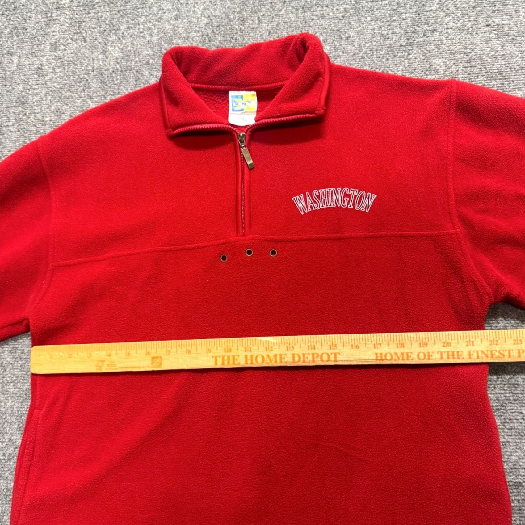 Vintage VINTAGE Washington Embroidery 1/4 Zip Sweatshirt Mens M Red Cotton Fleece Holes Y2K Distressed Footwear? Size US M / EU 48-50 / 2 - 3 Thumbnail