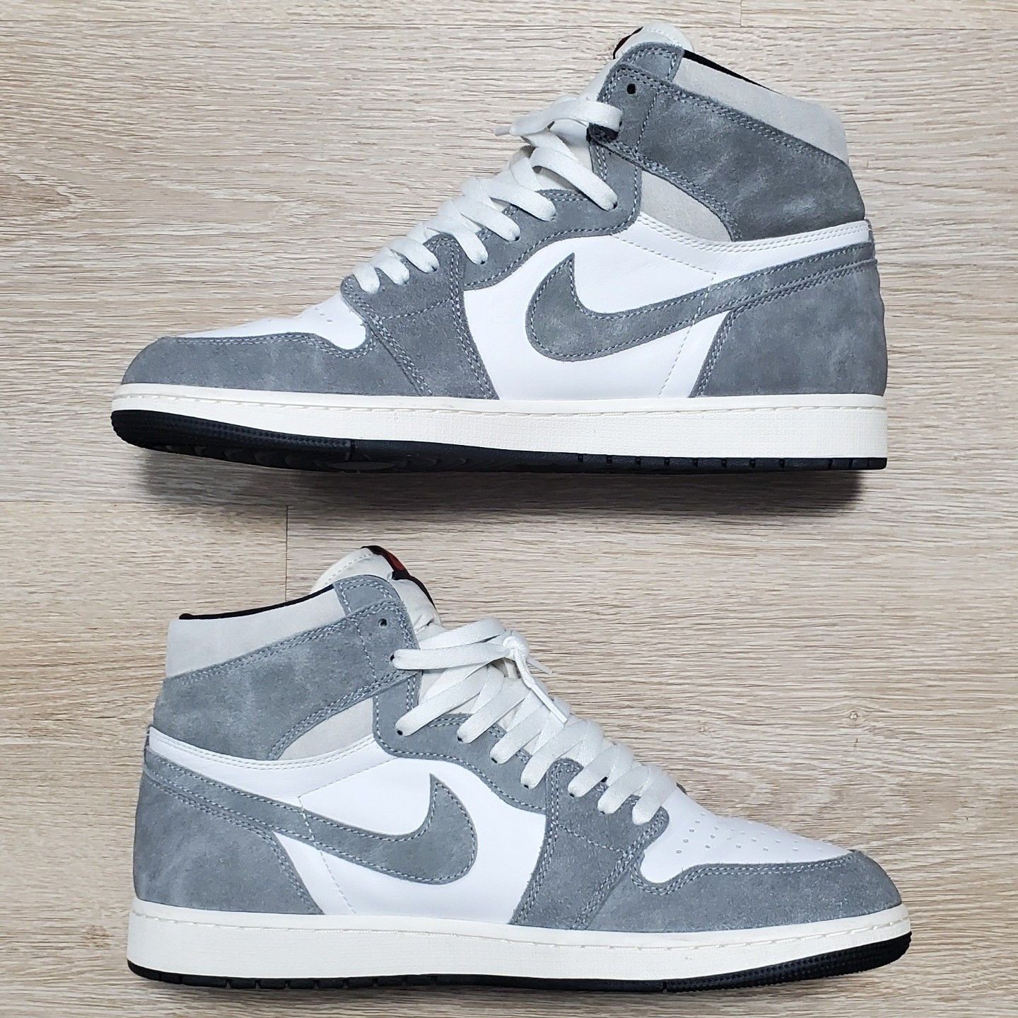 Jordan Brand × Nike Air Jordan 1 Retro OG High Washed Black Pre Owned VNDS Size US 13 / EU 46 - 4 Thumbnail