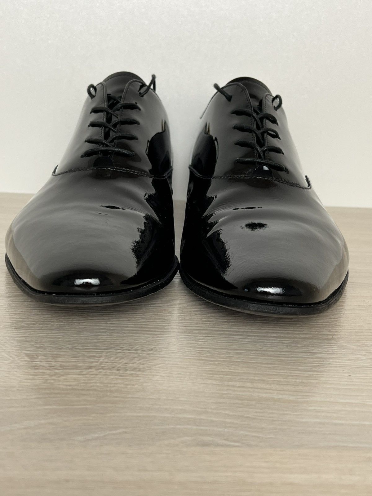 Prada Prada Black Spazzolato Leather Oxfords Size US 10.5 / EU 43-44 - 5 Thumbnail