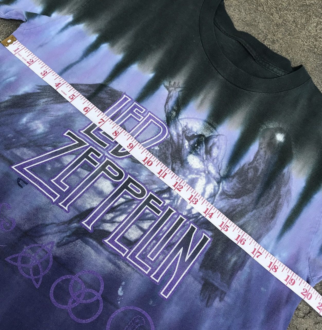 Band Tees × Led Zeppelin × Vintage Vintage 90s led zeppelin Tie Dye Promo Tee Shirt Size US M / EU 48-50 / 2 - 11 Thumbnail