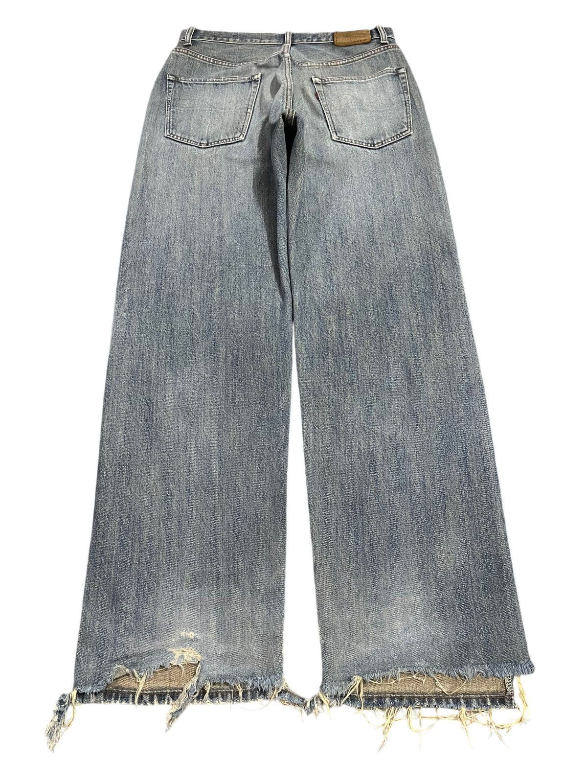 JNCO Vintage Japanese Brand Blue Washed Distressed Baggy Jeans Size US 31 - 2 Thumbnail