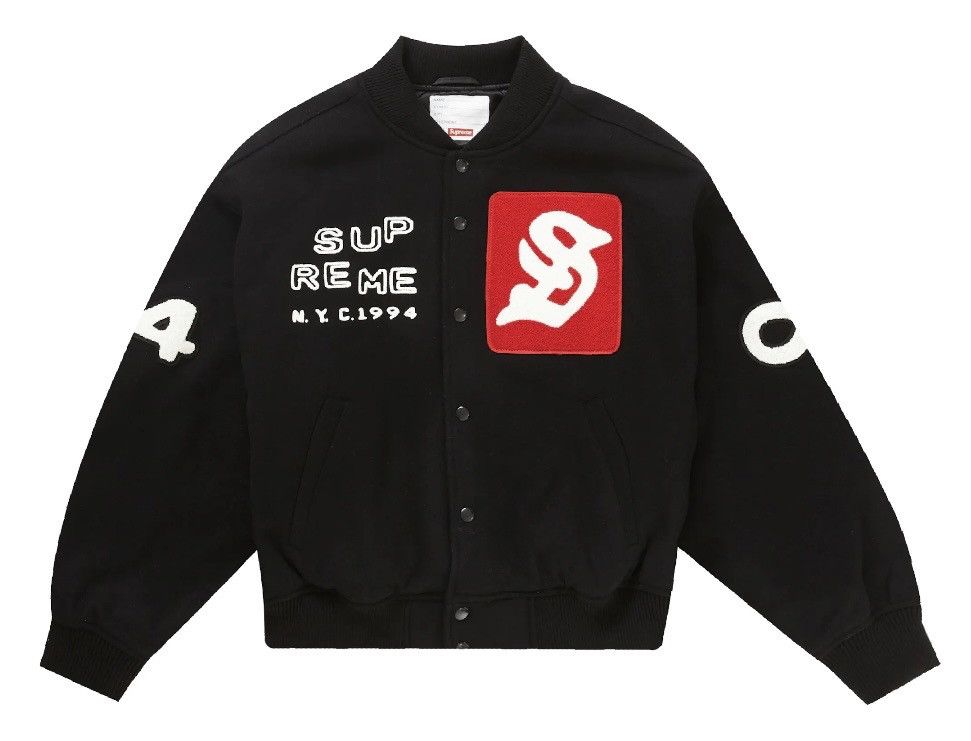 Supreme SUPREME VARSITY MESH JACKET BLACK SS16 | Grailed