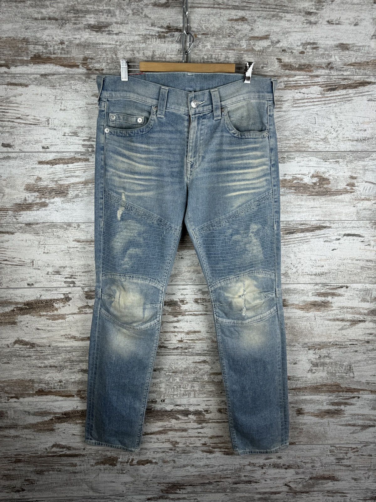 Japanese Brand × True Religion Mens True Religion SKINNY MOTO NATURAL SN jeans denim y2k Size US 33 - 2 Thumbnail