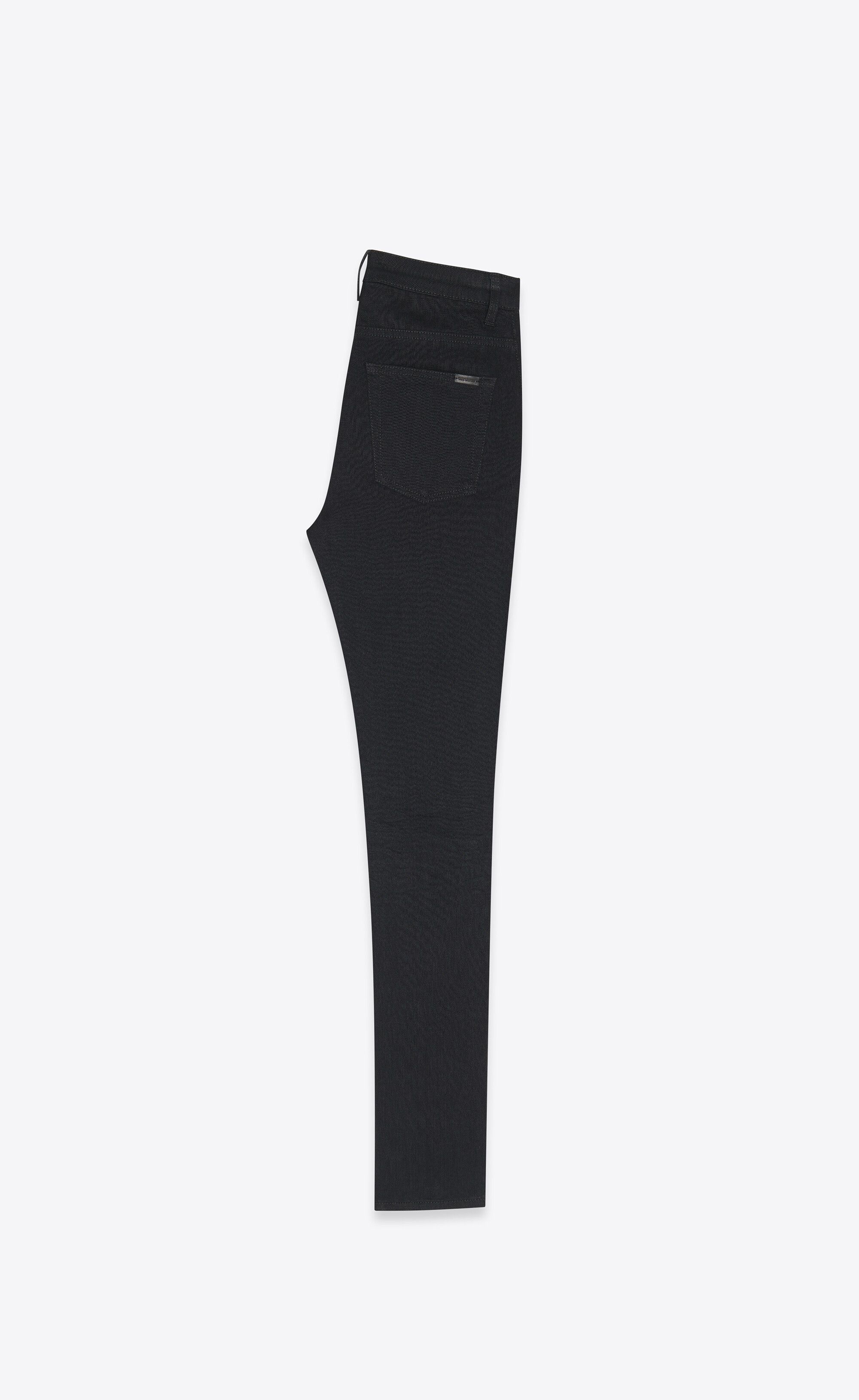 Saint Laurent Paris o1b1hav110125 614478 Skinny Fit Jeans Worn Black Denim Black Size 27" / US 4 / IT 40 - 2 Thumbnail