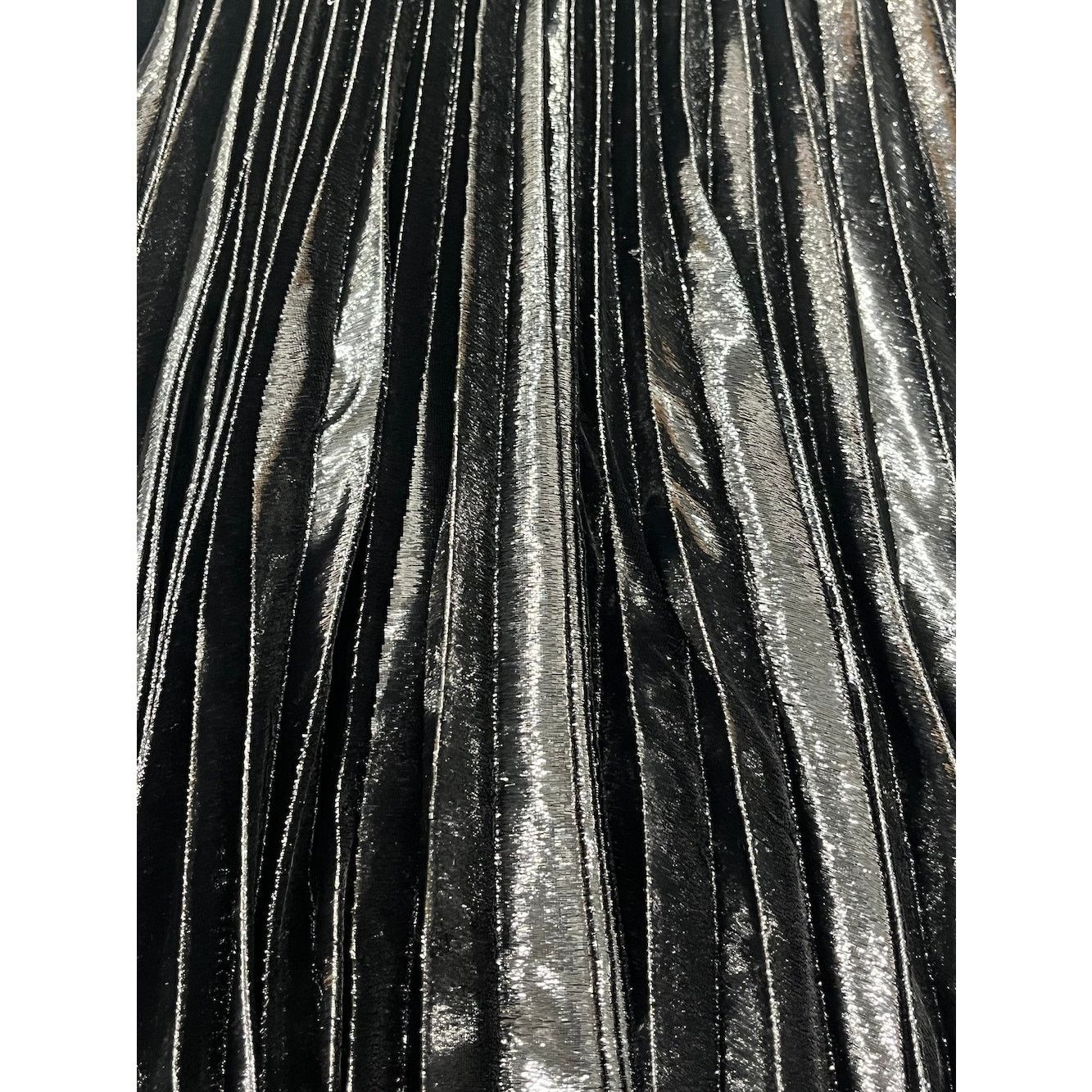 Dolce & Gabbana Dolce & Gabbana Black Pleated Midi Skirt Lamé Velvet EU 38 Size 26" / US 2 / IT 38 - 13 Thumbnail