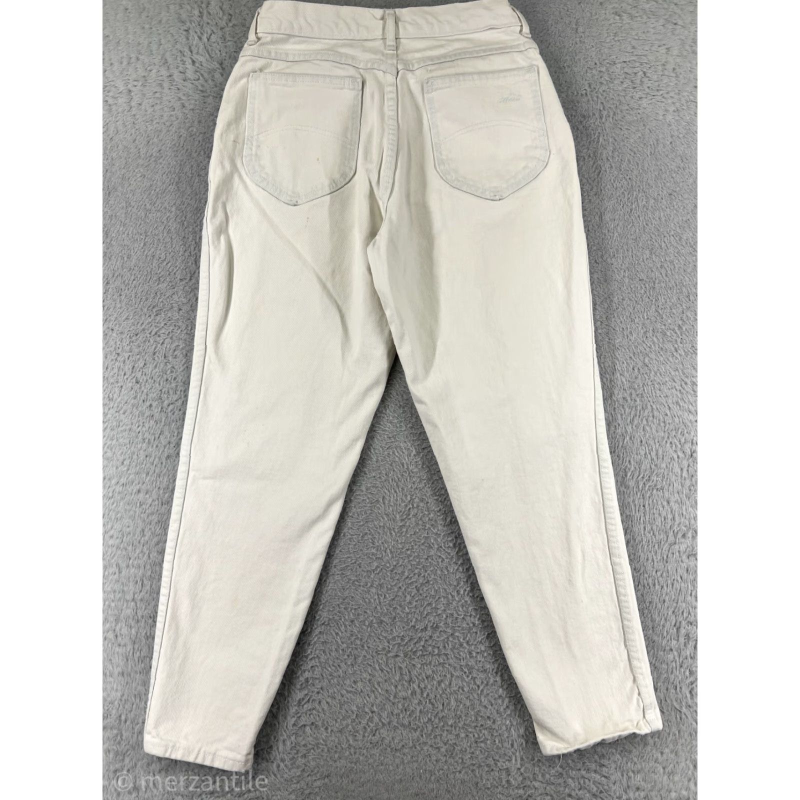 Vintage VINTAGE CHIC Women's Jeans Tapered High Rise White Denim 26 Cotton Blend 90s Womens Size 26" / US 2 / IT 38 - 2 Thumbnail