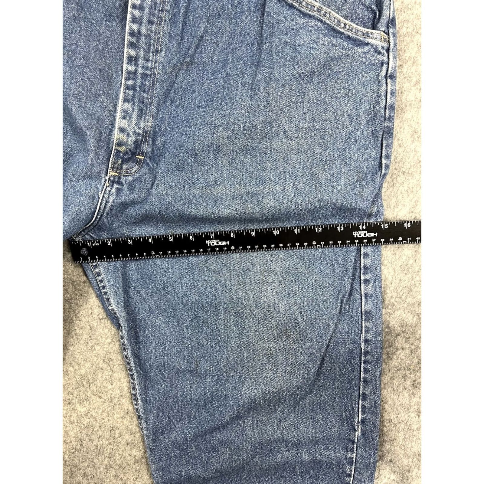 Vintage Bulwark Jeans Mens Pant Blue 42x38 ARC Rating 20.7 ATPV Protective Apparel Med Wash Bulwark Men Jeans Pants Blue 42x38 FR Safety Workwear Size US 42 / EU 58 - 3 Thumbnail