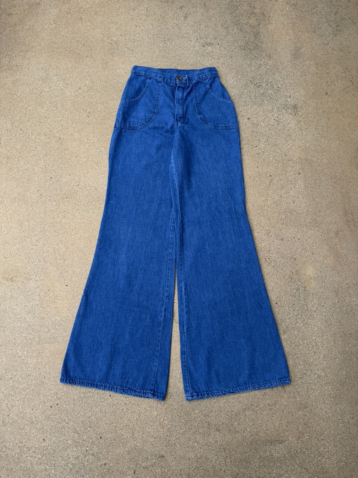 Vintage Vintage 70’s Militaries Equipments Bellbottom Jeans 24x31 Size 24" / US 00 / IT 34 - 1 Thumbnail