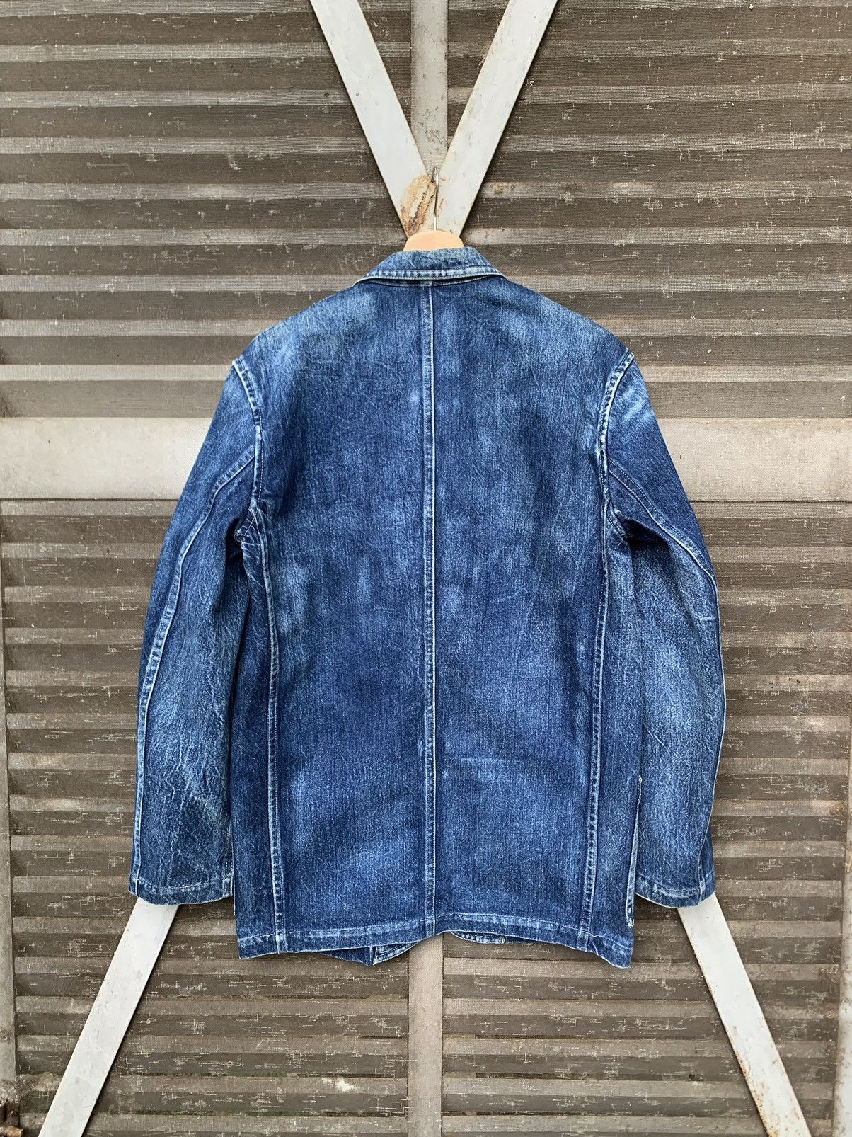 Yohji Yamamoto 👹VINTAGE YOHJI YAMAMOTO DENIM BLAZER JACKET Size US M / EU 48-50 / 2 - 7 Thumbnail