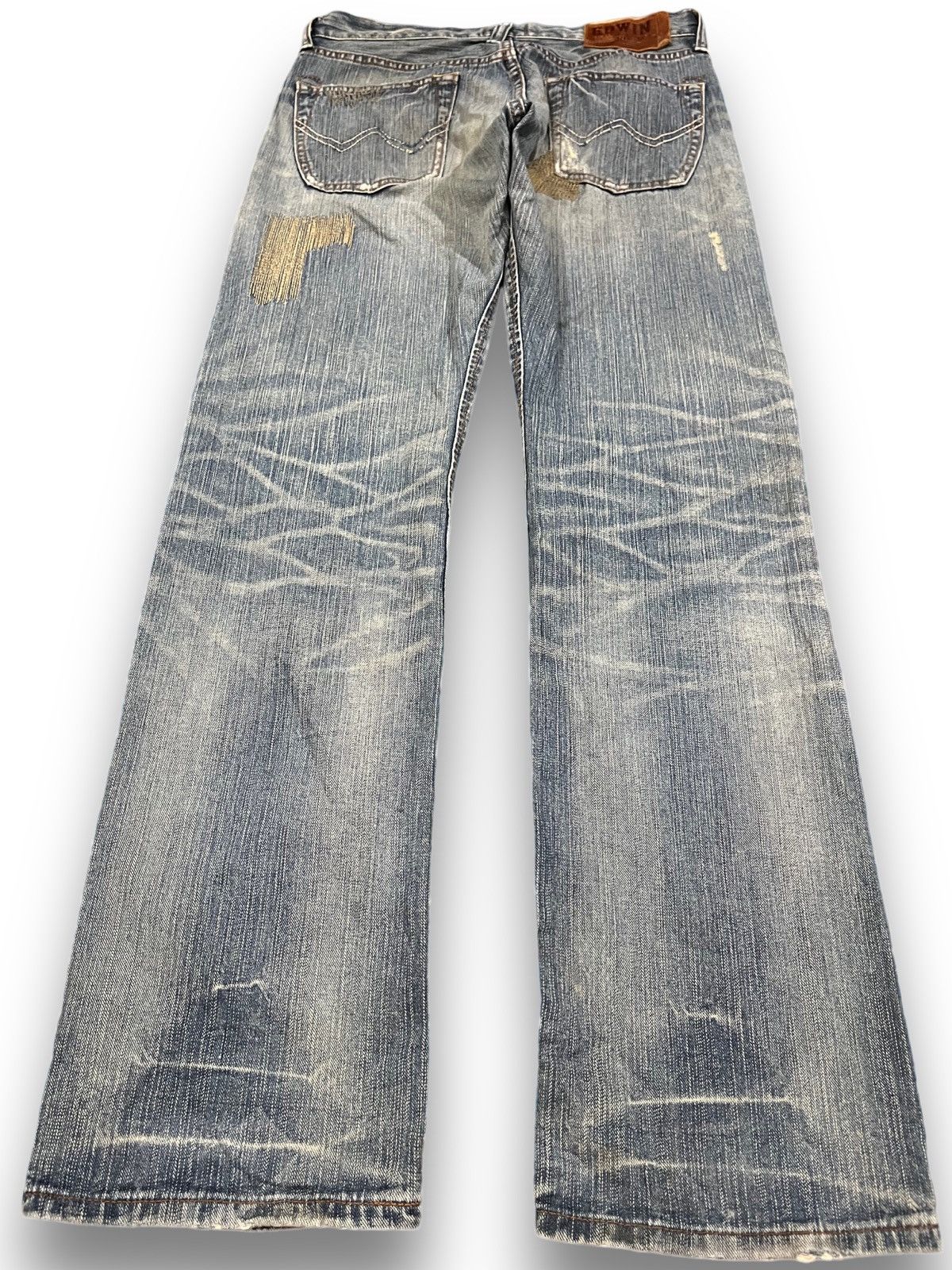 Edwin Vintage Edwin EXV sashiko borough Distressed Denim Size US 31 - 5 Thumbnail