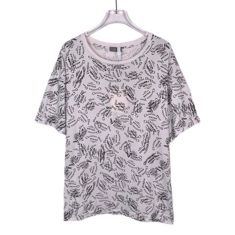 Dior Dior Slogan logo full print white round-neck cotton short-s Size US L / EU 52-54 / 3 - 1 Thumbnail
