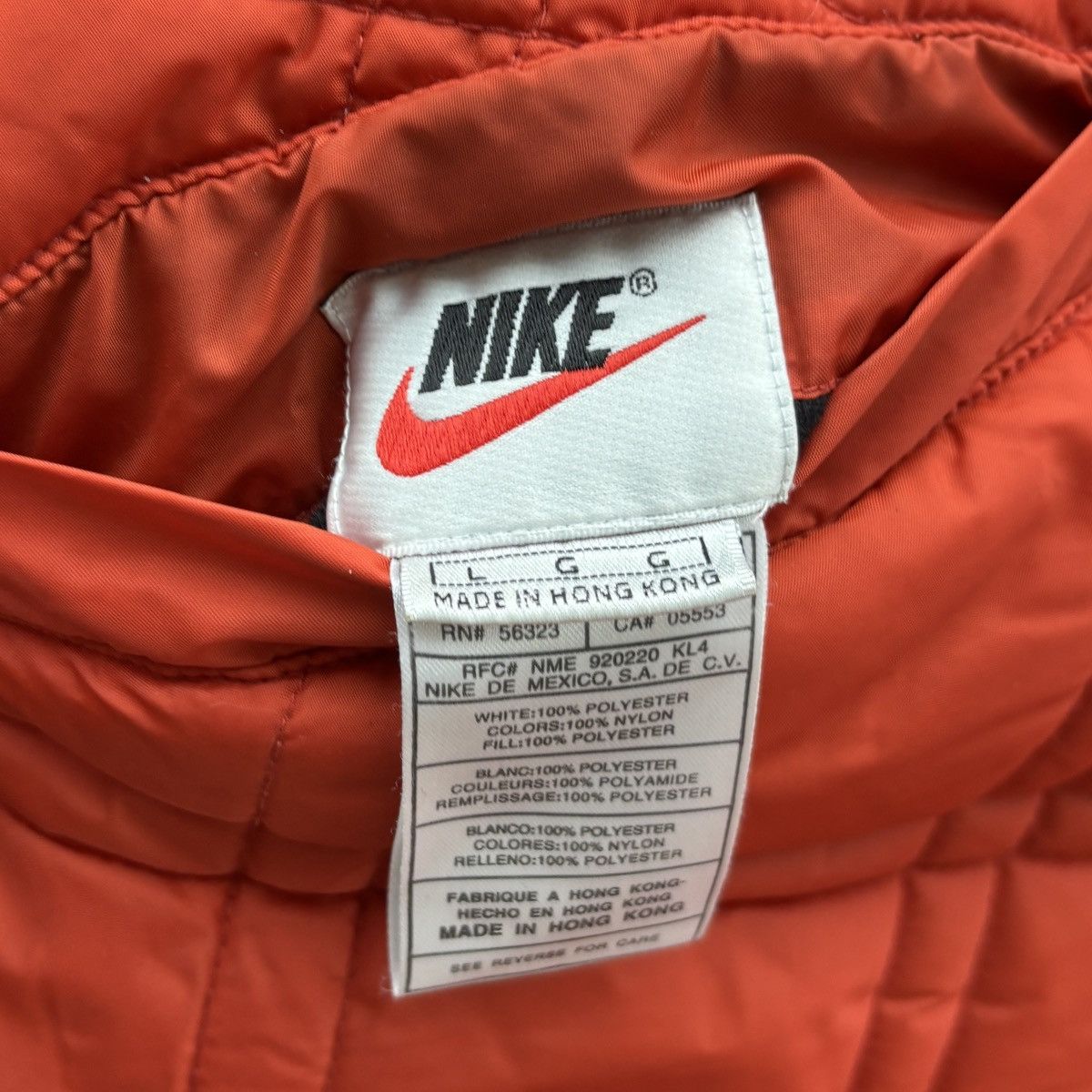 Nike 90s Nike Reversible Bomber Vintage Nike Jacket Quilted Down Size US L / EU 52-54 / 3 - 5 Thumbnail