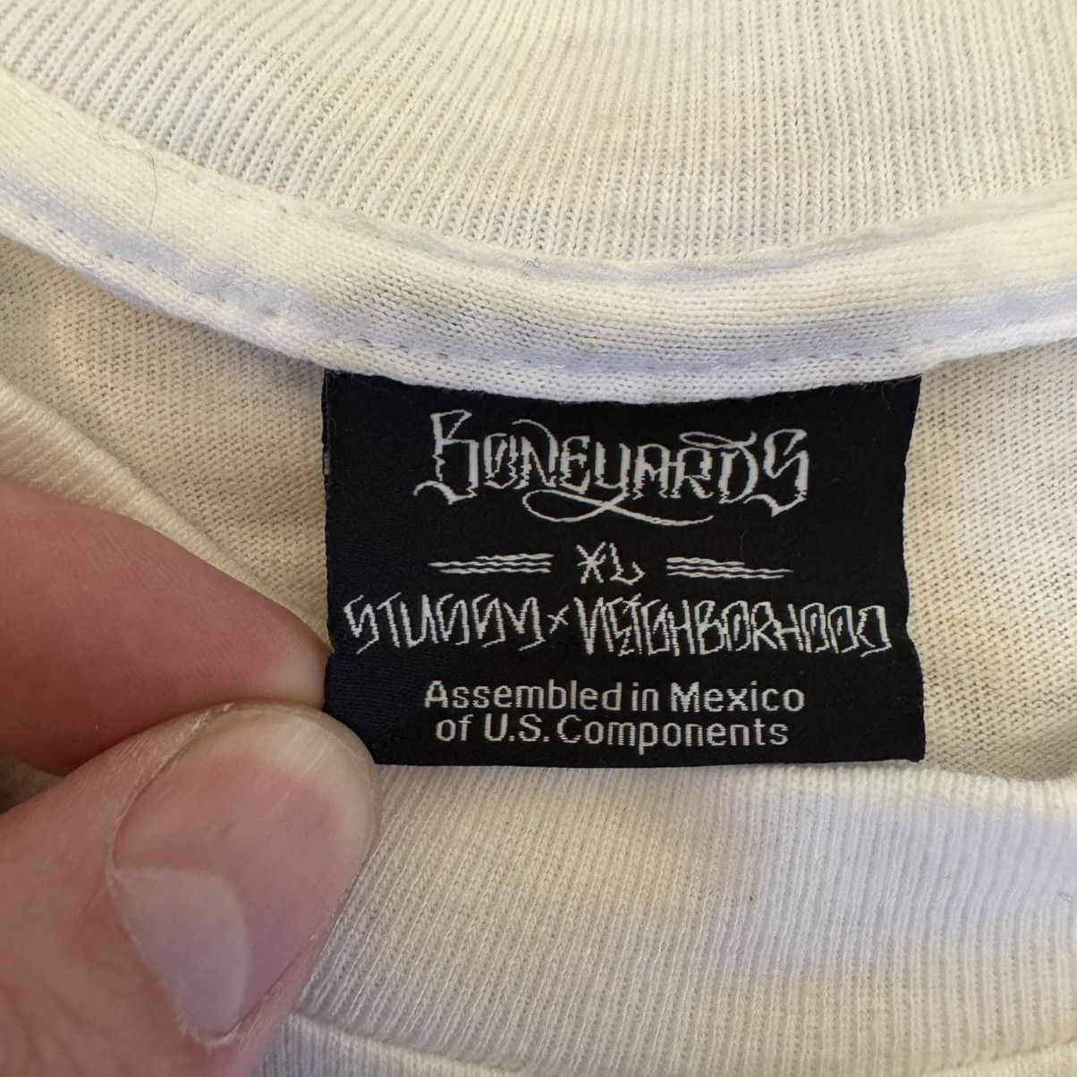 Neighborhood × Stussy Vintage Stussy x Neighborhood Boneyards Tee Shirt Size US XL / EU 56 / 4 - 4 Thumbnail
