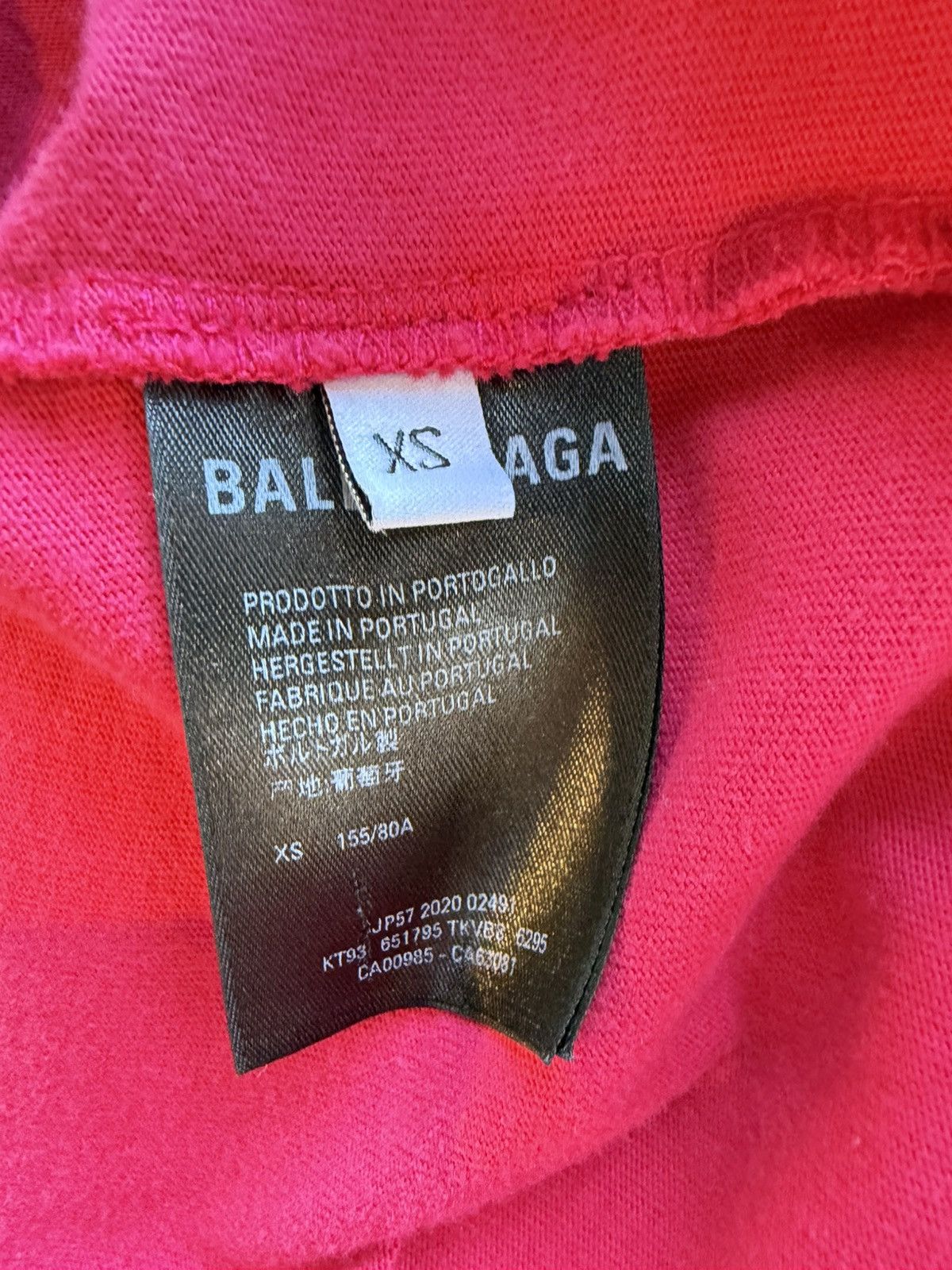 Balenciaga Balenciaga Red Distressed Tee Size US XL / EU 56 / 4 - 4 Thumbnail