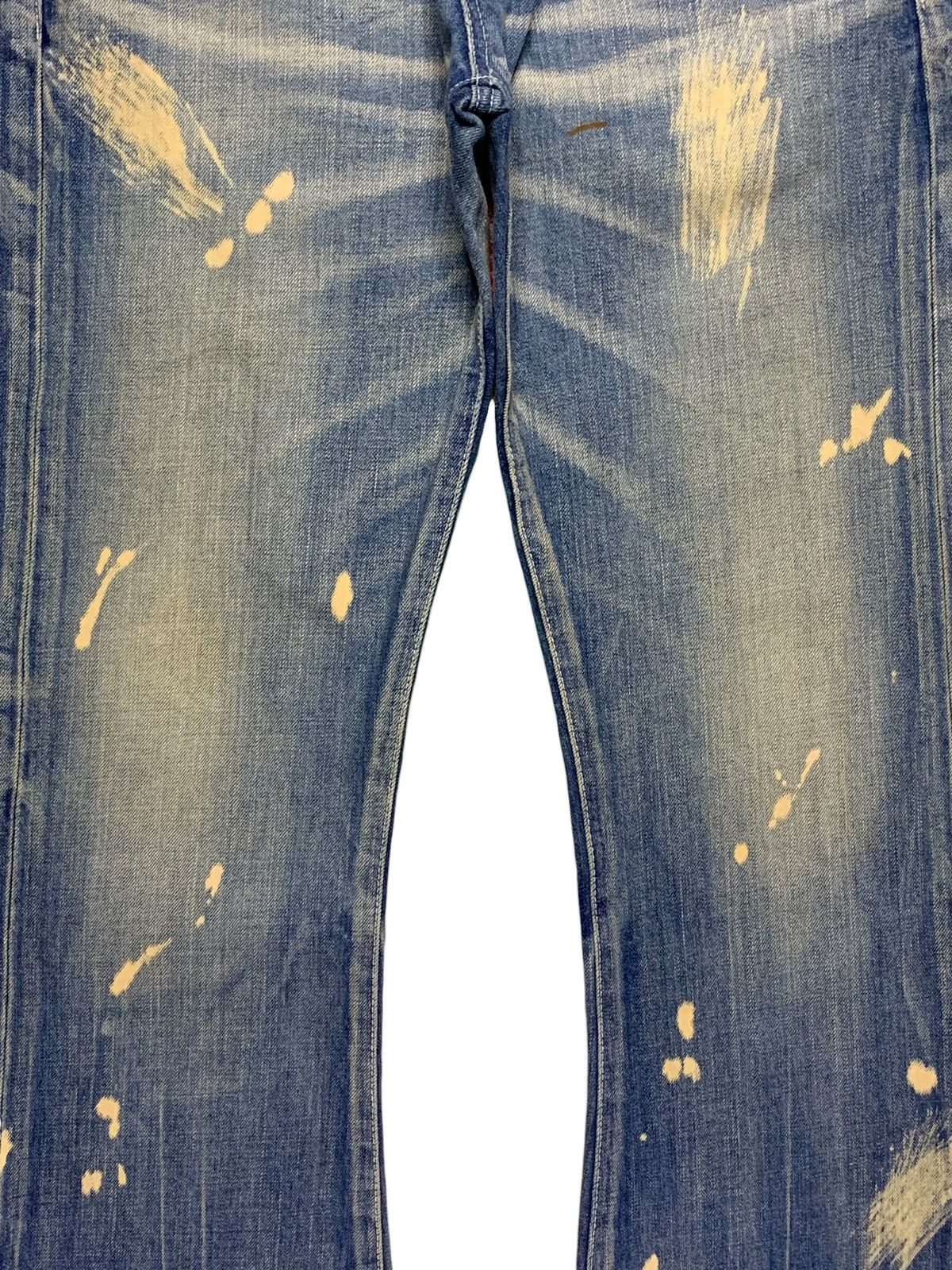 Japanese Brand Vintage Japanese Brand Buttonfly Rusty Acid Wash Loose Jeans Size US 29 - 5 Thumbnail