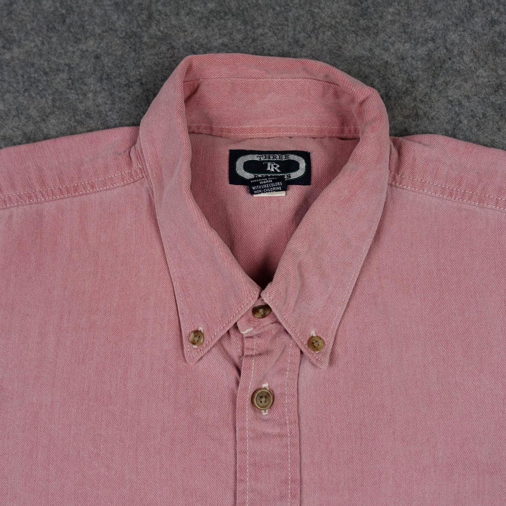 Vintage VINTAGE Three Rivers Shirt Mens XL Pink Twill Button-Down Long Sleeve Denim VTG Size US XL / EU 56 / 4 - 2 Thumbnail