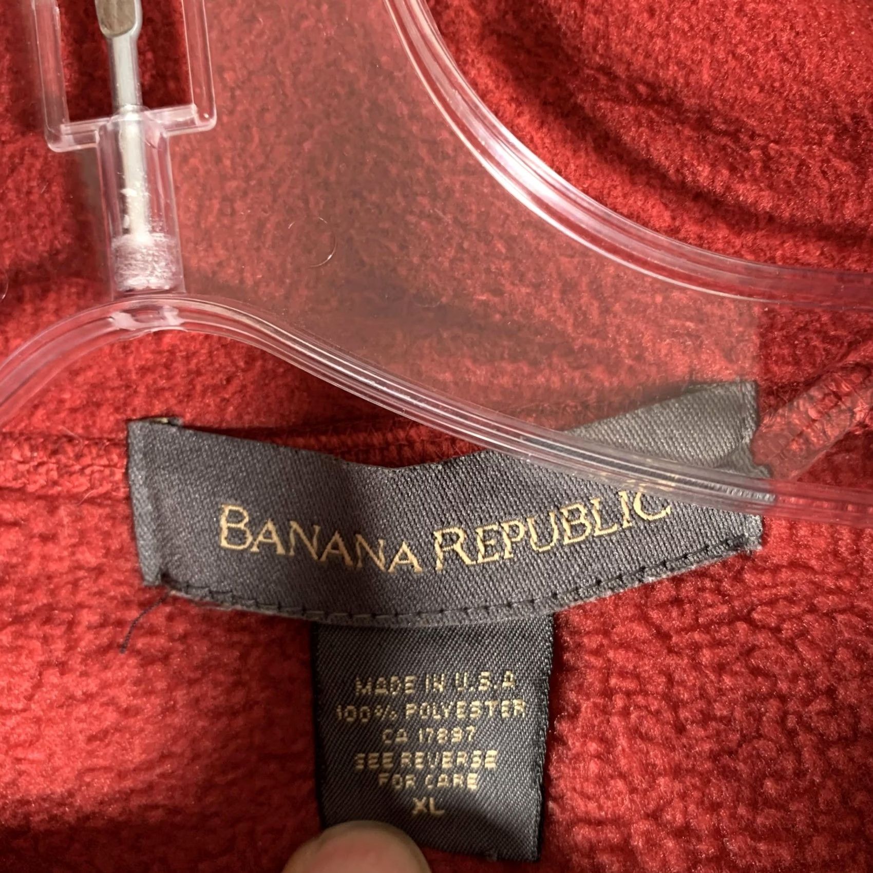Banana Republic Banana Republic Vest Mens XL Red Fleece Full Zip Pockets Outdoor Size US XL / EU 56 / 4 - 6 Thumbnail