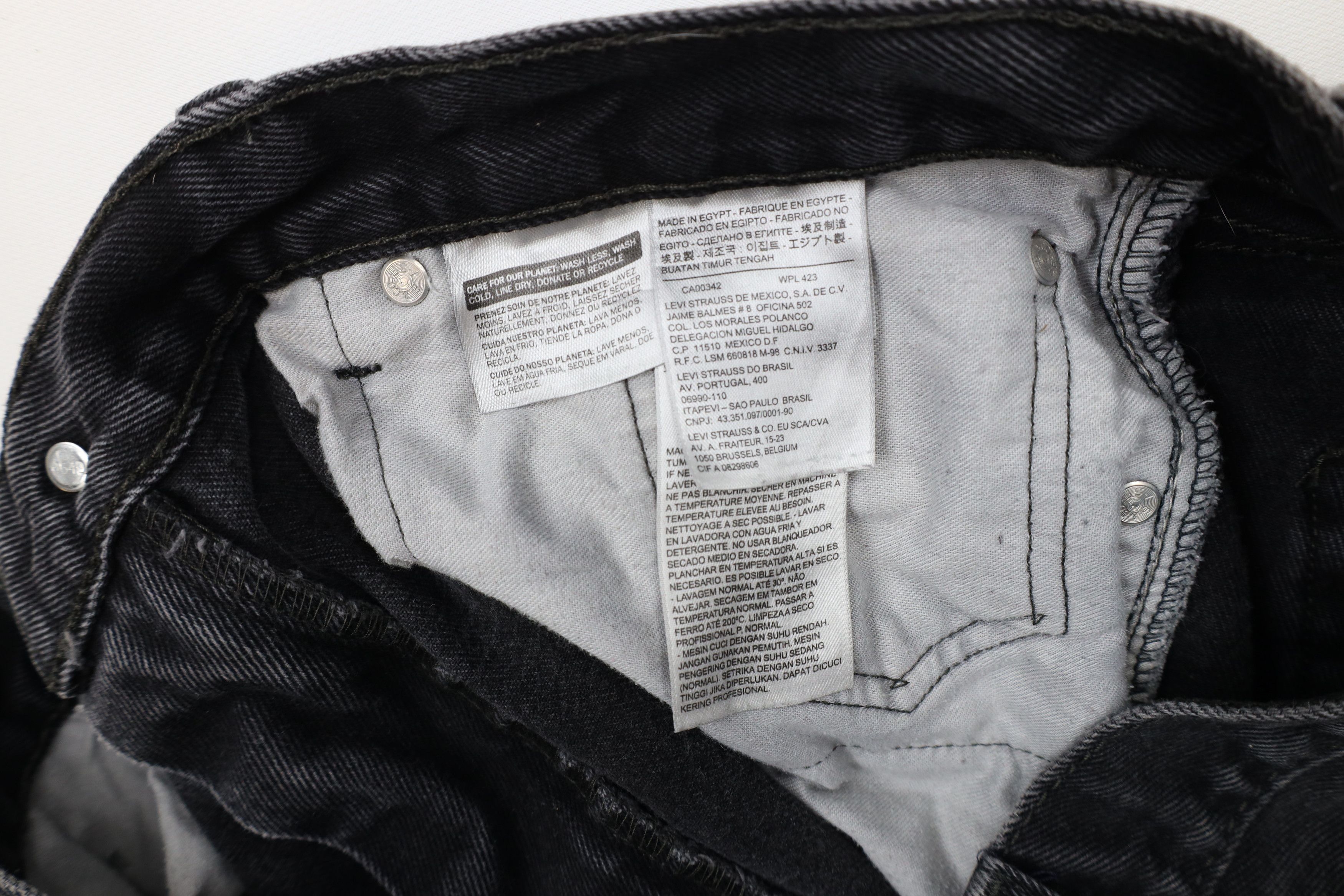 Levi's × Vintage Vintage Y2K Levis 505 Regular Fit Denim Jeans Black Cotton Size US 36 / EU 52 - 8 Thumbnail