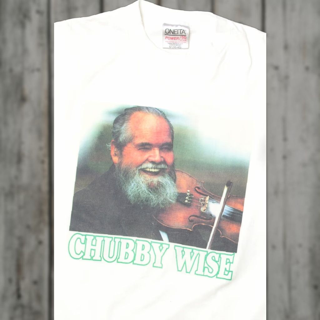 Vintage VINTAGE Oneita T-Shirt Unisex Adults Medium White Cotton / Polyester Chubby Wise 1900s-? (Note: adjusted for clarity) Size US M / EU 48-50 / 2 - 1 Thumbnail
