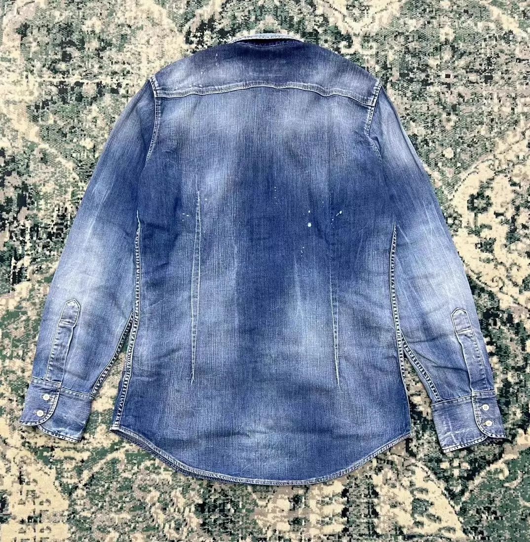 Dsquared2 Dsquared2 2022FW Slim Blue Denim Shirt 46-48-50 Size US S / EU 44-46 / 1 - 3 Thumbnail