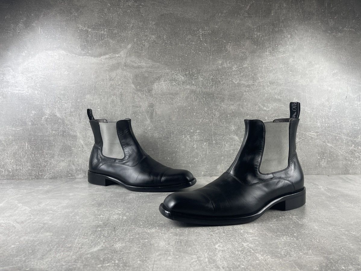 Emporio Armani Emporio Armani Avant Garde Chelsea Boots Black Leather Size US 10 / EU 43 - 3 Thumbnail