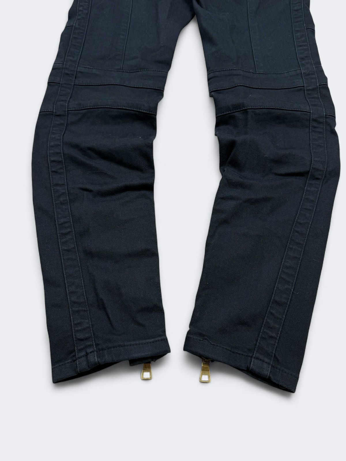 Balmain Balmain Navy Biker Jeans Pants Size 26" / US 2 / IT 38 - 12 Thumbnail