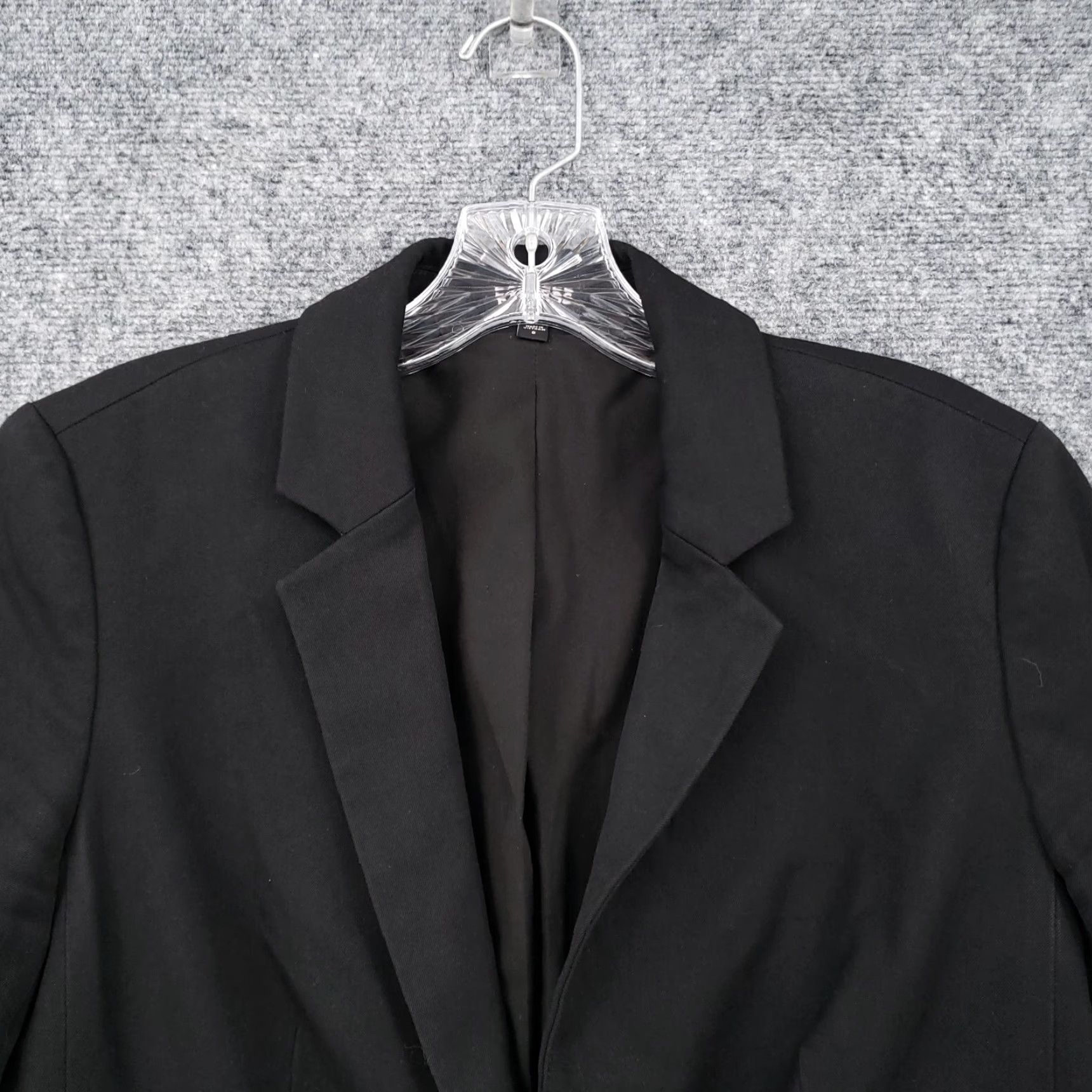 Express Express Blazer Women 6 Black One Button Notch Lapel Stretch Jacket Size M / US 6-8 / IT 42-44 - 3 Thumbnail
