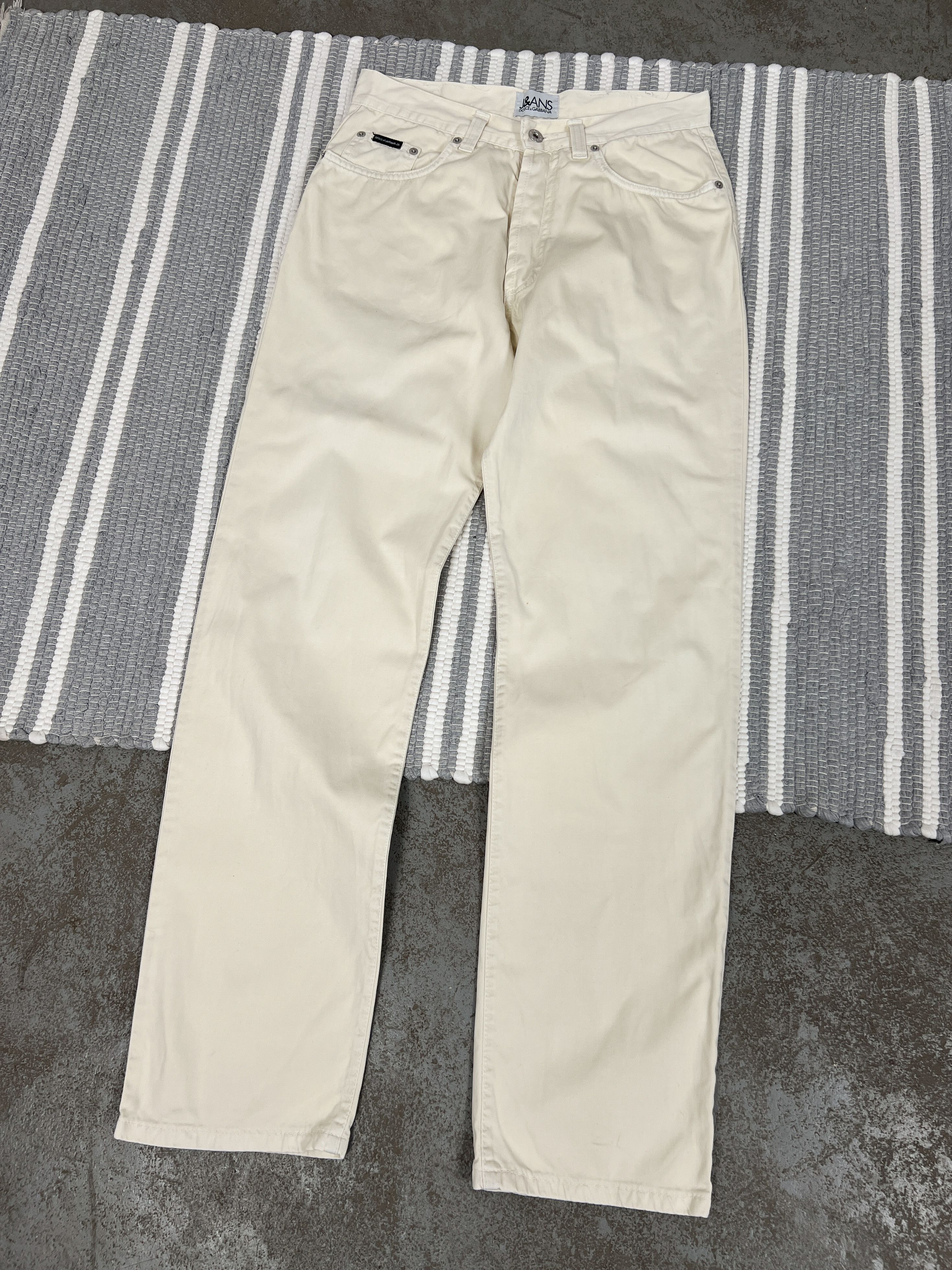 Dolce & Gabbana Vintage Dolce & Gabbana D&G Cream Pants Trousers Size US 28 / EU 44 - 1 Thumbnail