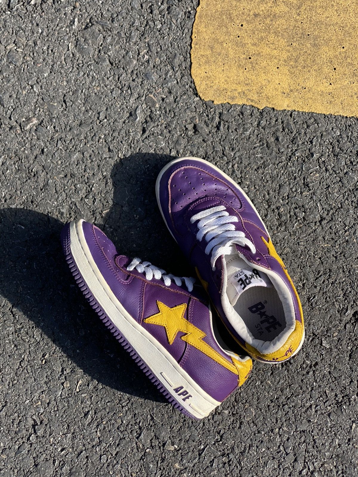 image of Bapesta (2001) Shoes in Purple, Men's (Size 6)