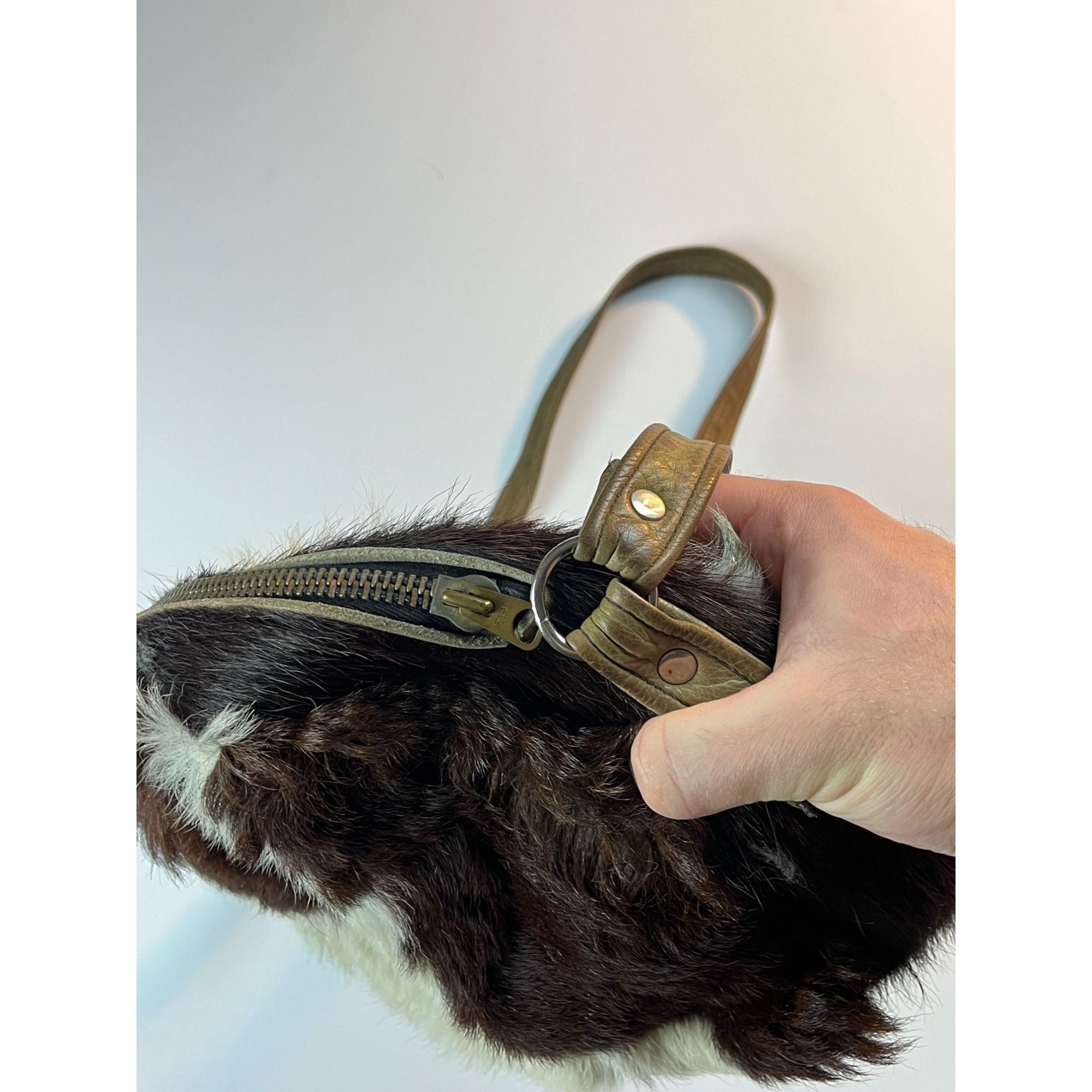 Vintage Vintage Round Faux Fur Shoulder Bag Size ONE SIZE - 3 Thumbnail