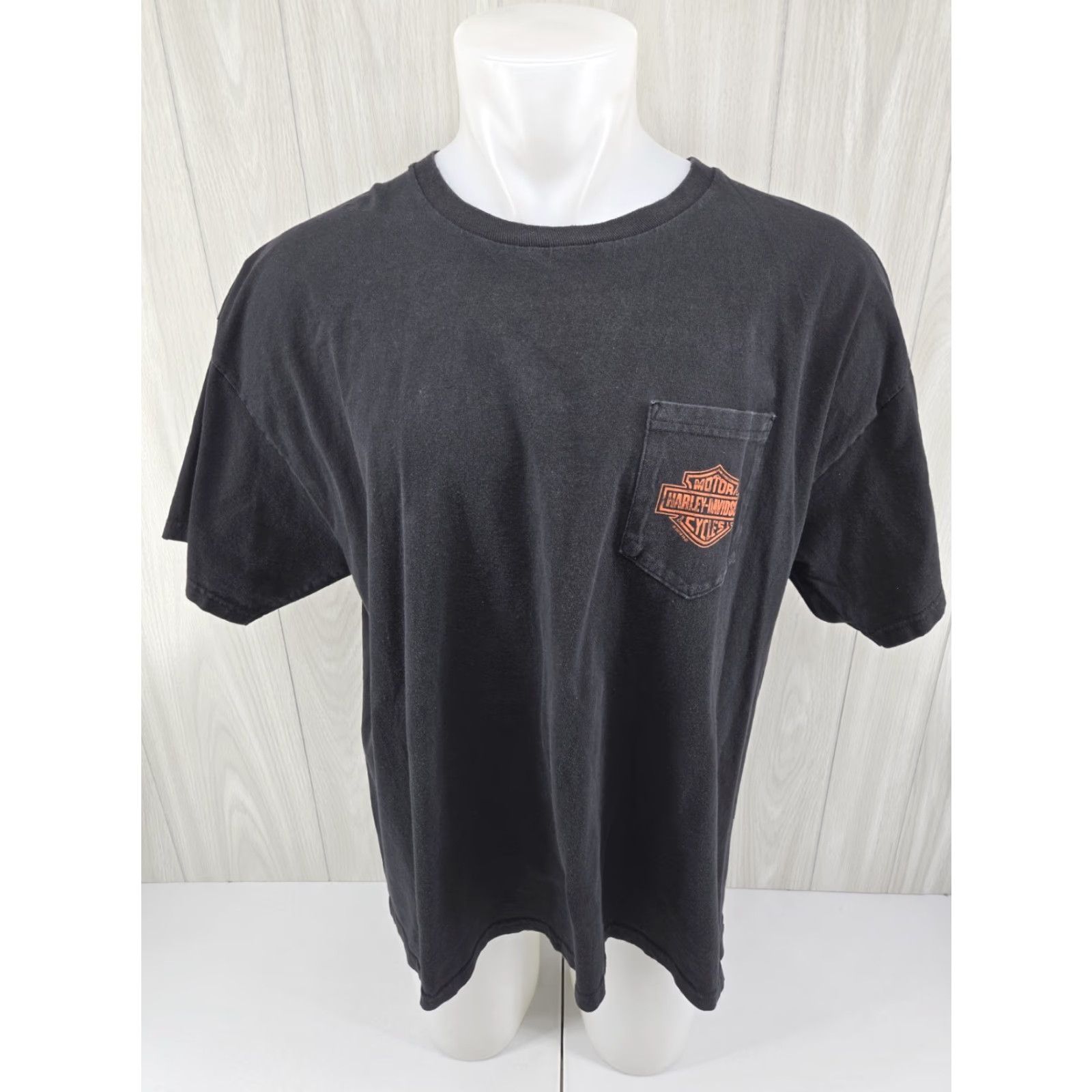 Harley Davidson Harley-Davidson Men's 2XL Pocket Tshirt Black Short Sleeve Graphic Print Size US XXL / EU 58 / 5 - 3 Thumbnail