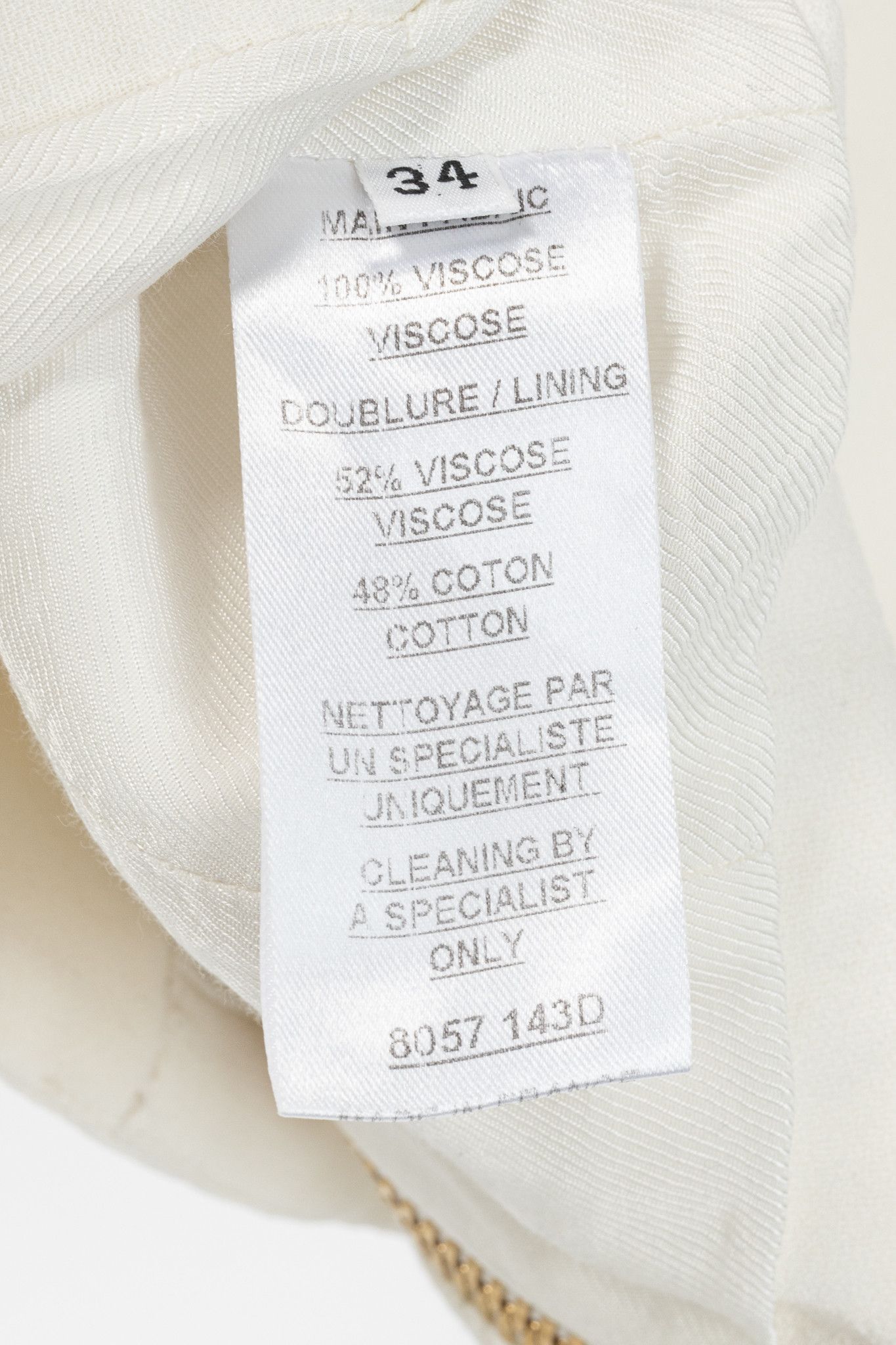 Balmain Balmain White Crepe Square-Neck Cropped Bustier Size XS / US 0-2 / IT 36-38 - 9 Thumbnail