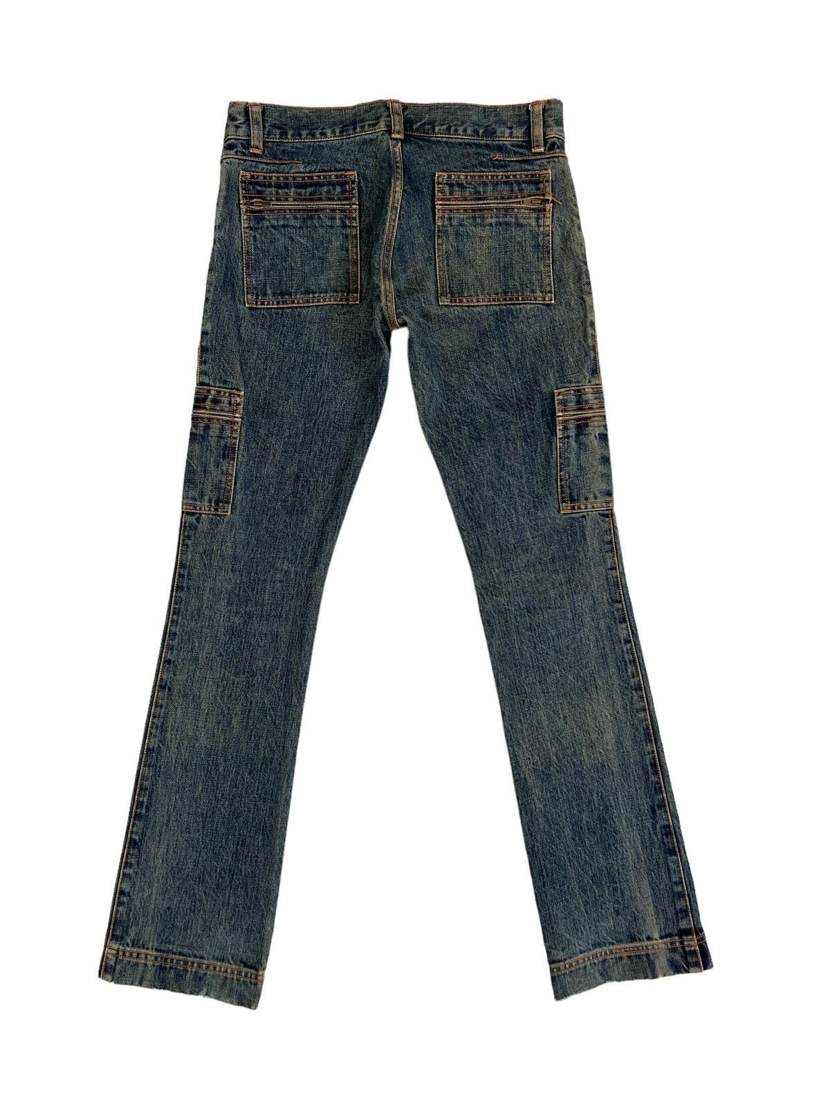 Vintage EDGE ON ALL Japan 6 Zipper Pockets Denim Slim Flare Jeans Size US 29 - 2 Thumbnail
