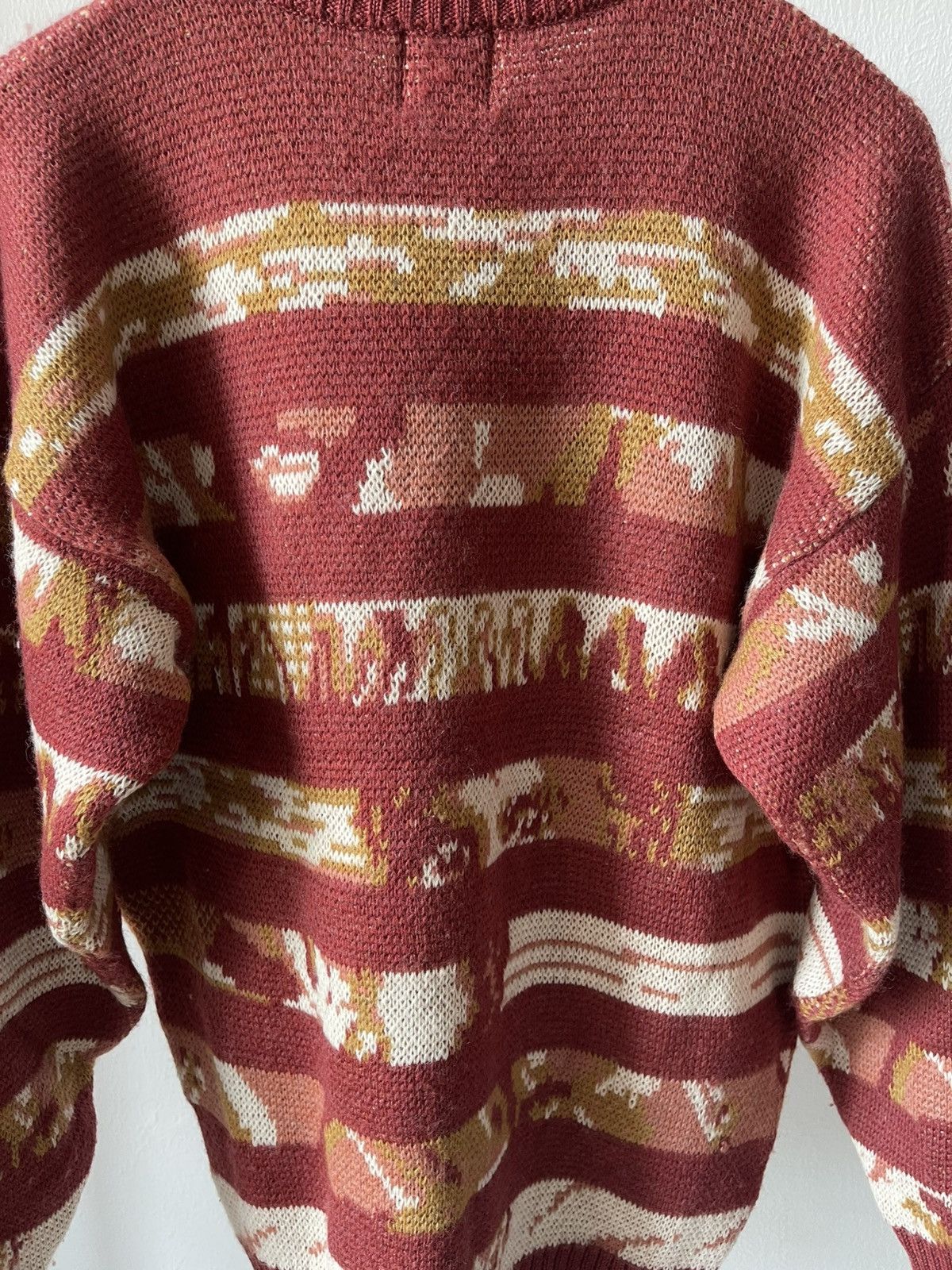 Kansai Yamamoto 90s Kansai Yamamoto Face Motive Wool Knitwear 96 Size US L / EU 52-54 / 3 - 7 Thumbnail