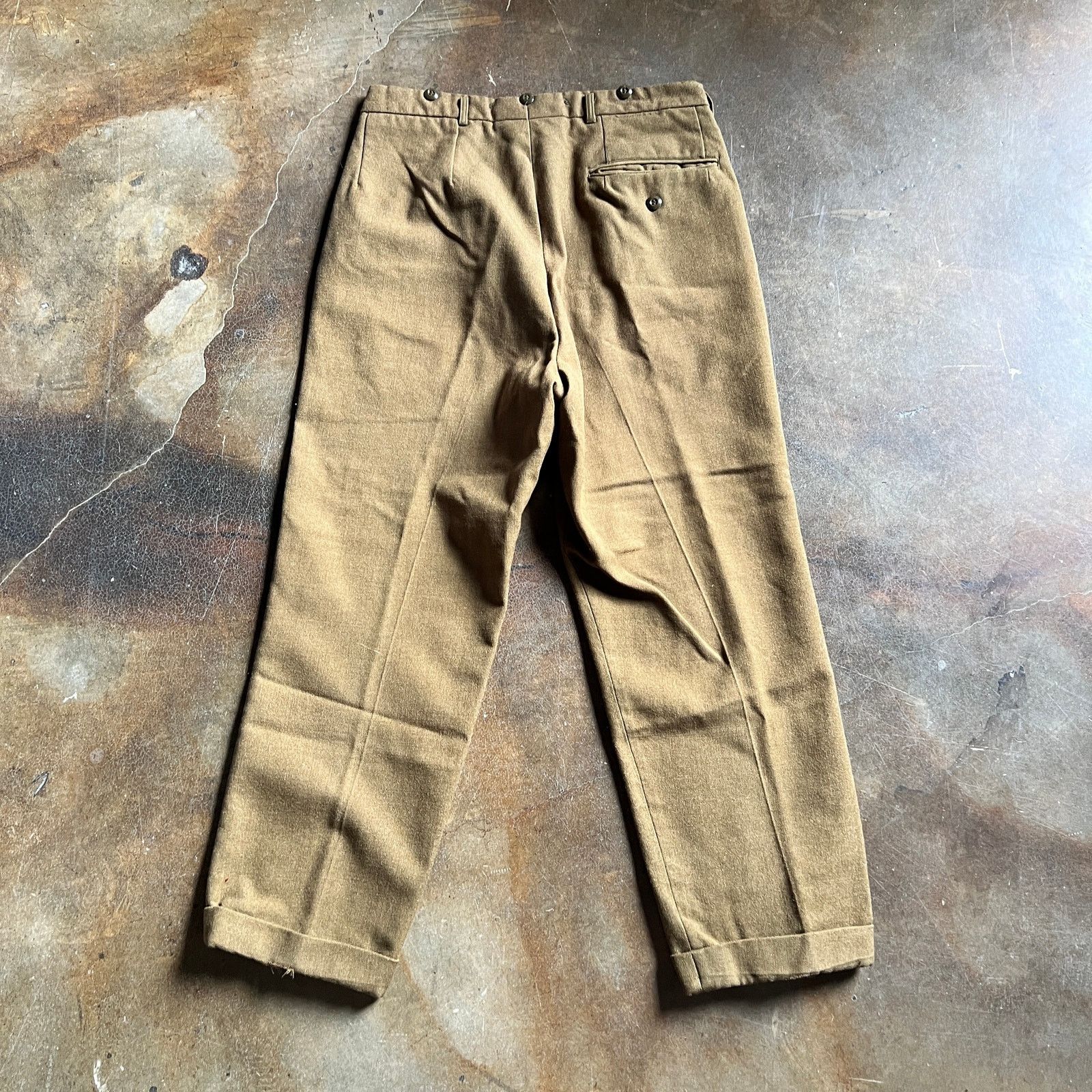 Aeronautica Militare VTG 60s Australian Army Military Wool Pants Mens 35R Size US 35 - 5 Thumbnail