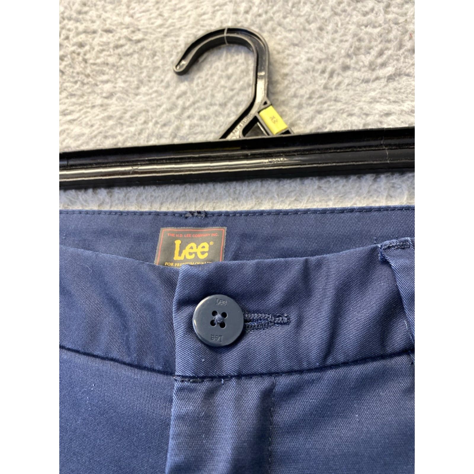 Lee LEE Chino Pants Women Size 8 Navy Cotton Blend Tapered Regular 32" Inseam Size 30" / US 8 / IT 44 - 2 Thumbnail