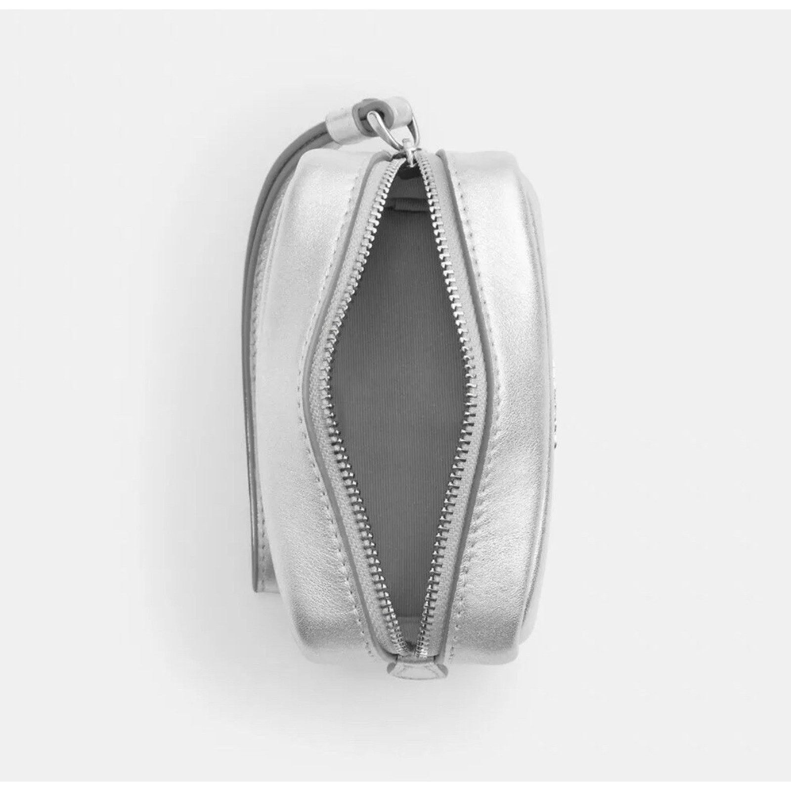Coach NWT Coach Pouch Wristlet CW420 Silver/Light Silver Super Size ONE SIZE - 5 Thumbnail
